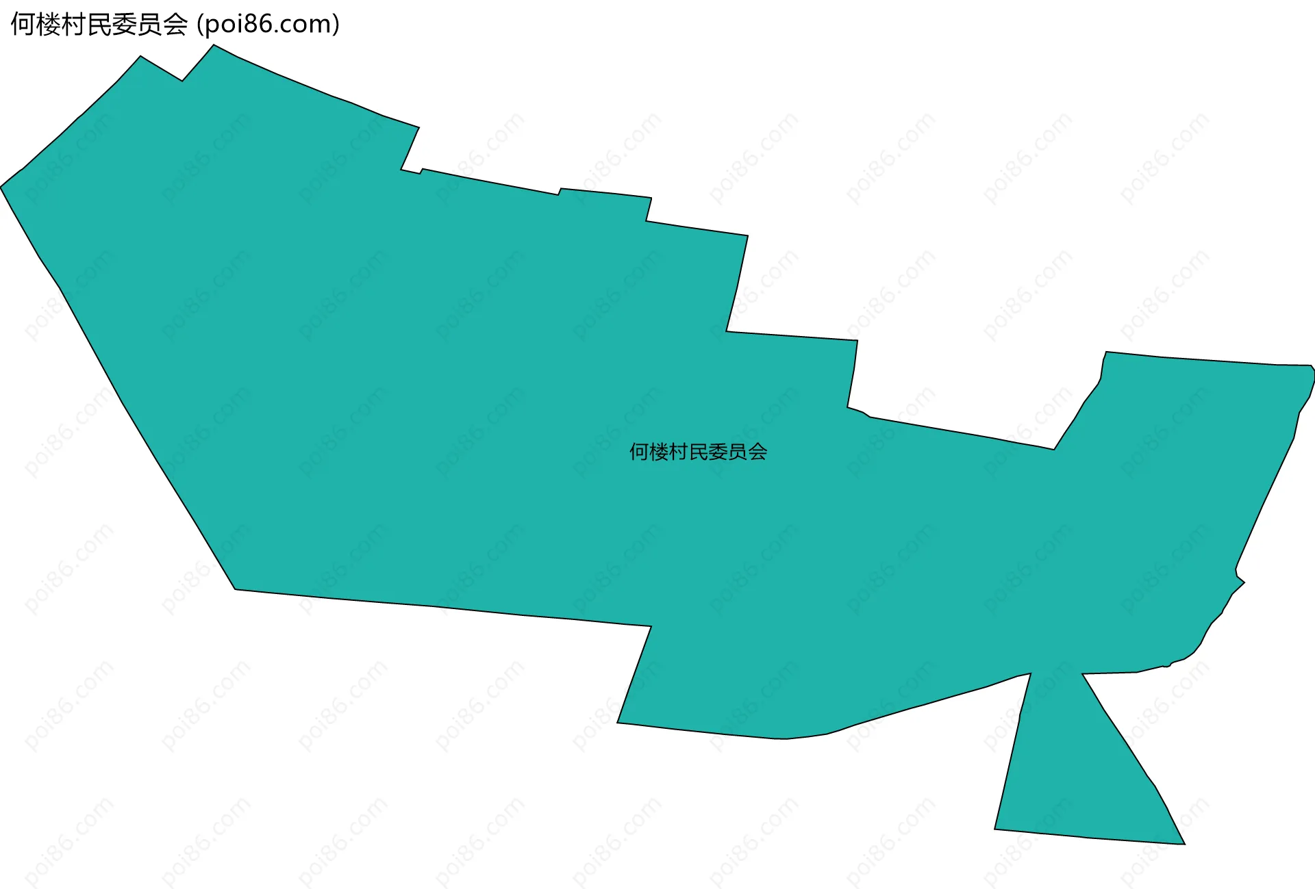 何楼村民委员会边界地图