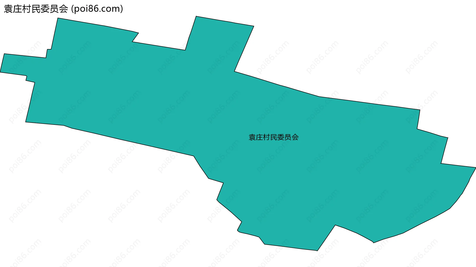 袁庄村民委员会边界地图