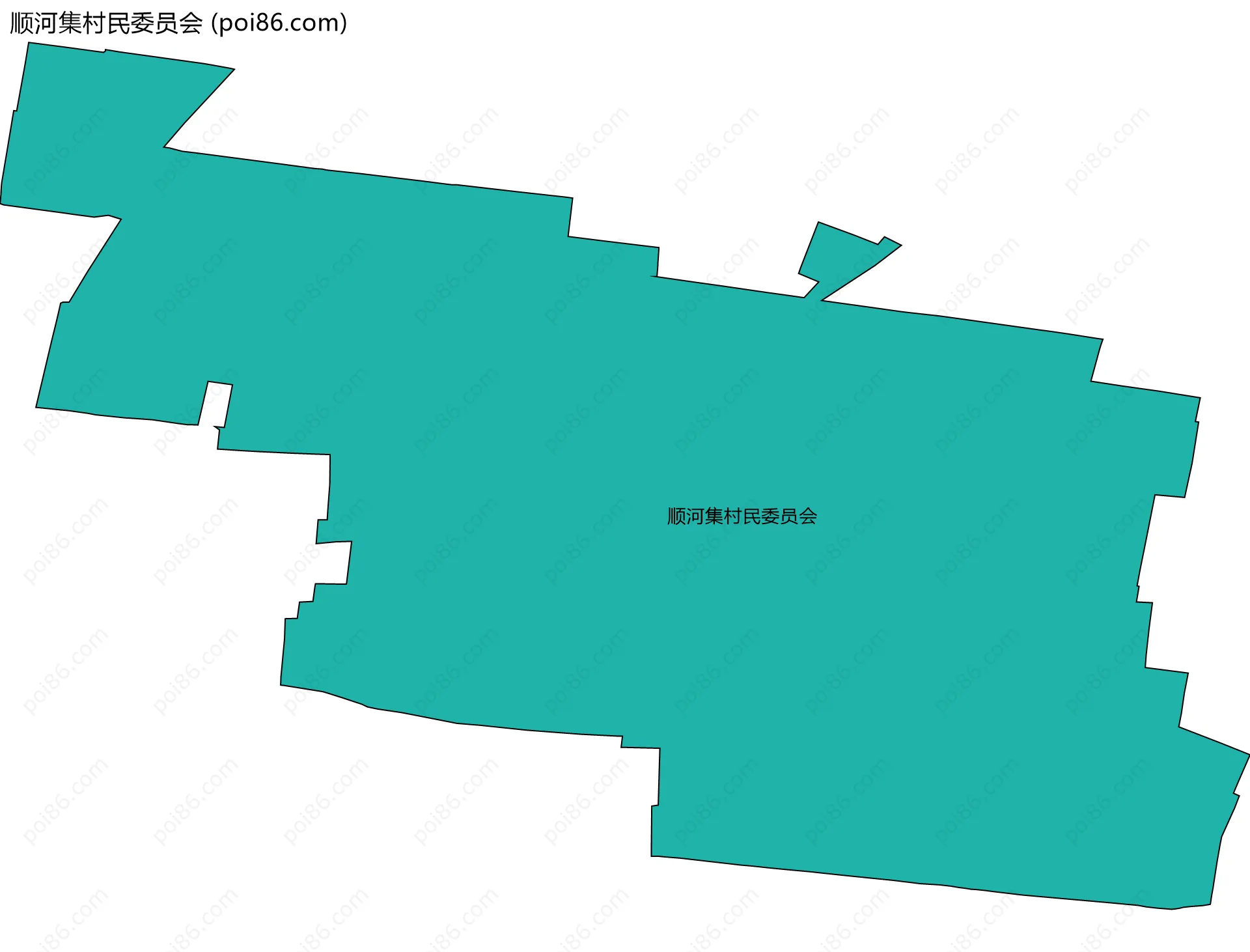 顺河集村民委员会边界地图