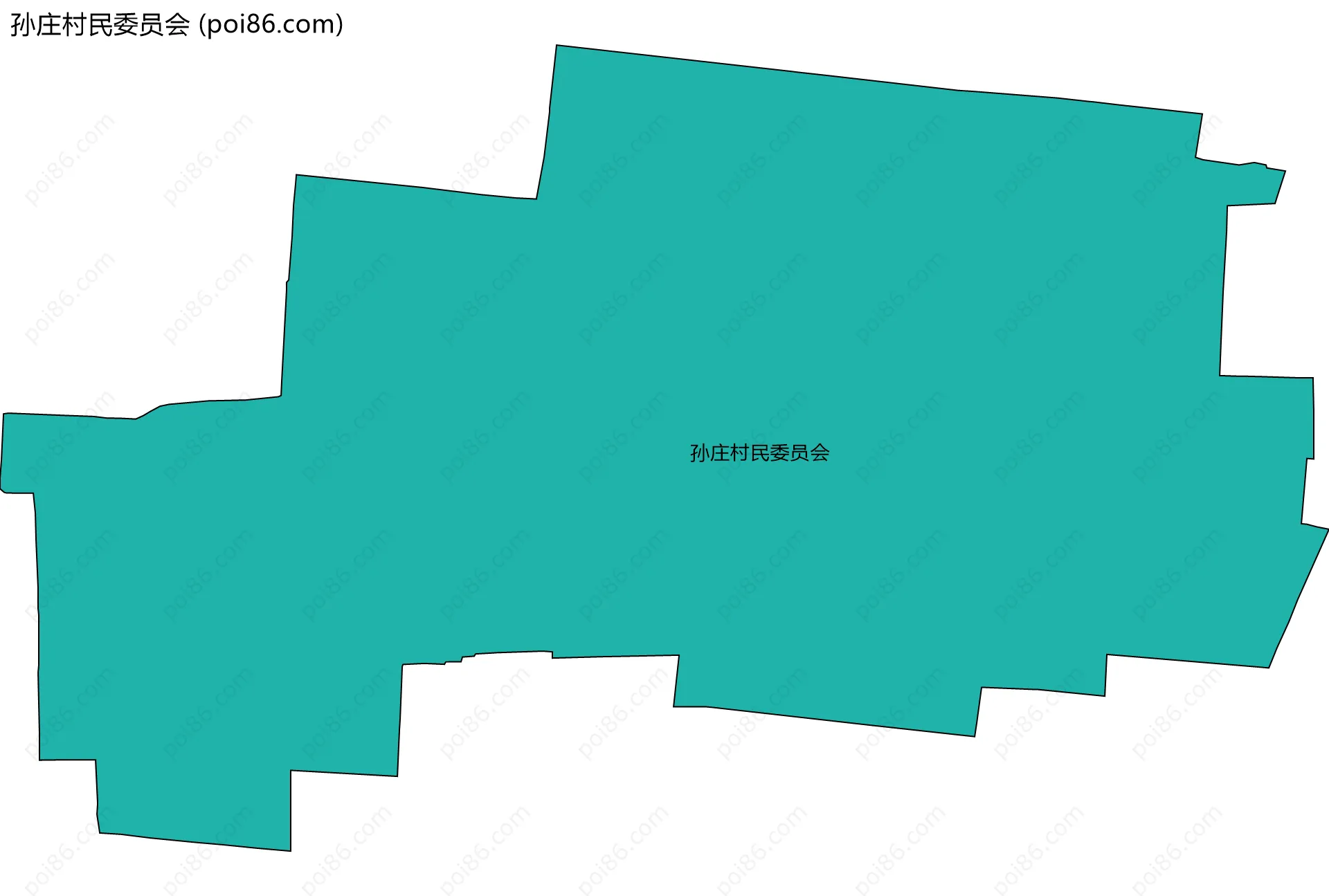 孙庄村民委员会边界地图