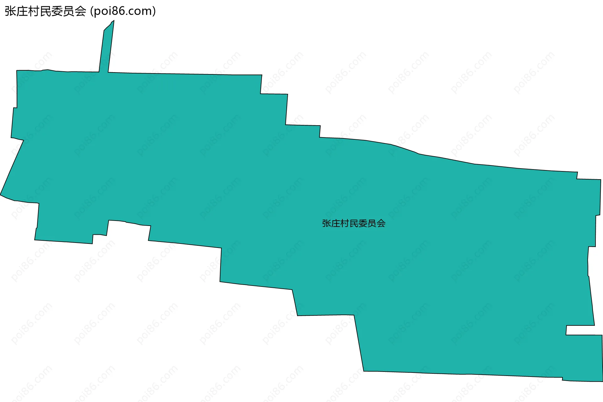 张庄村民委员会边界地图