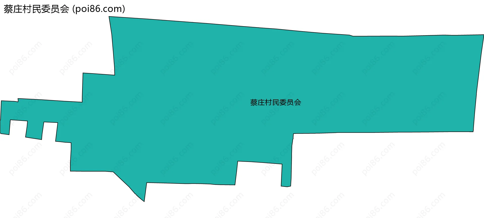 蔡庄村民委员会边界地图