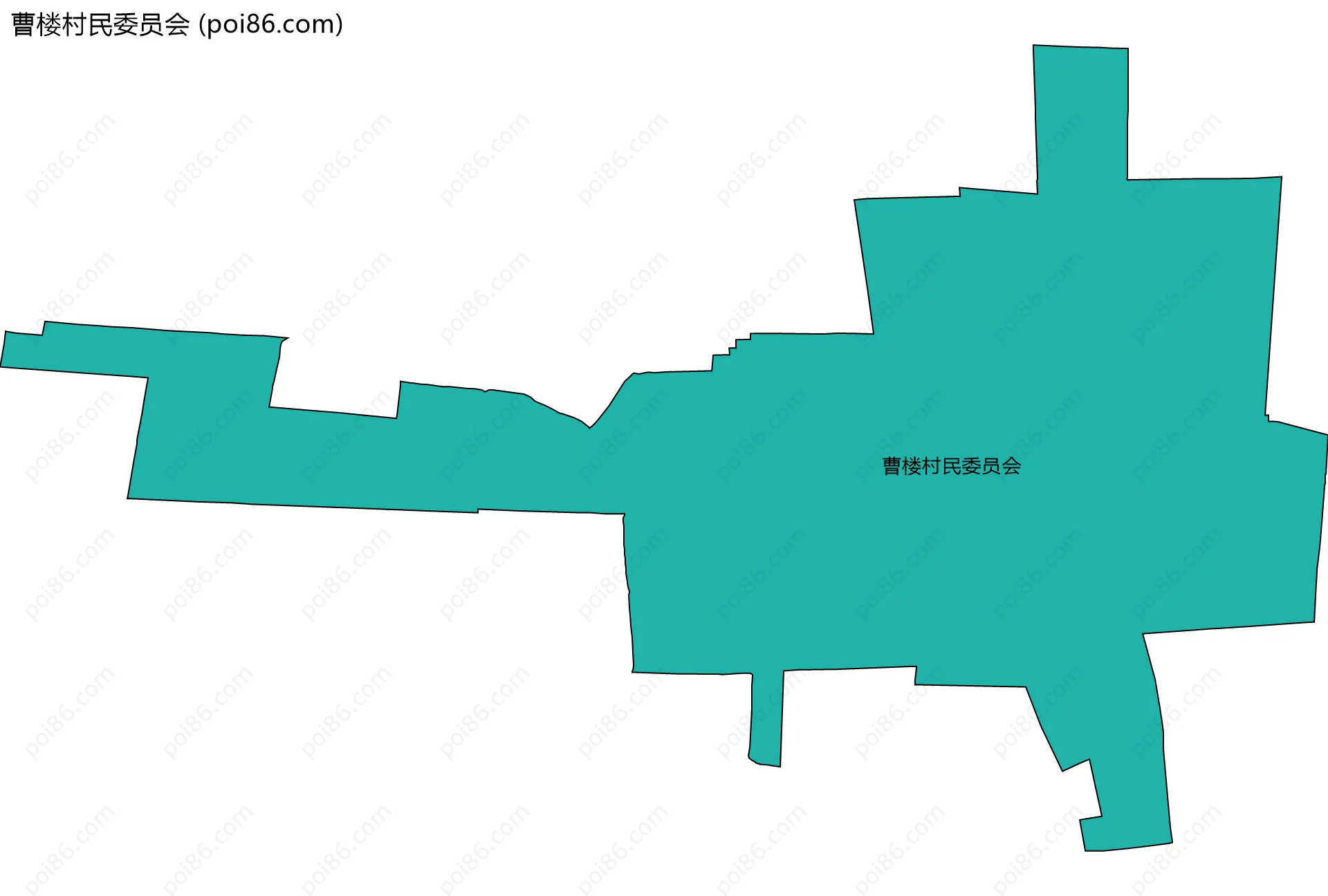 曹楼村民委员会边界地图