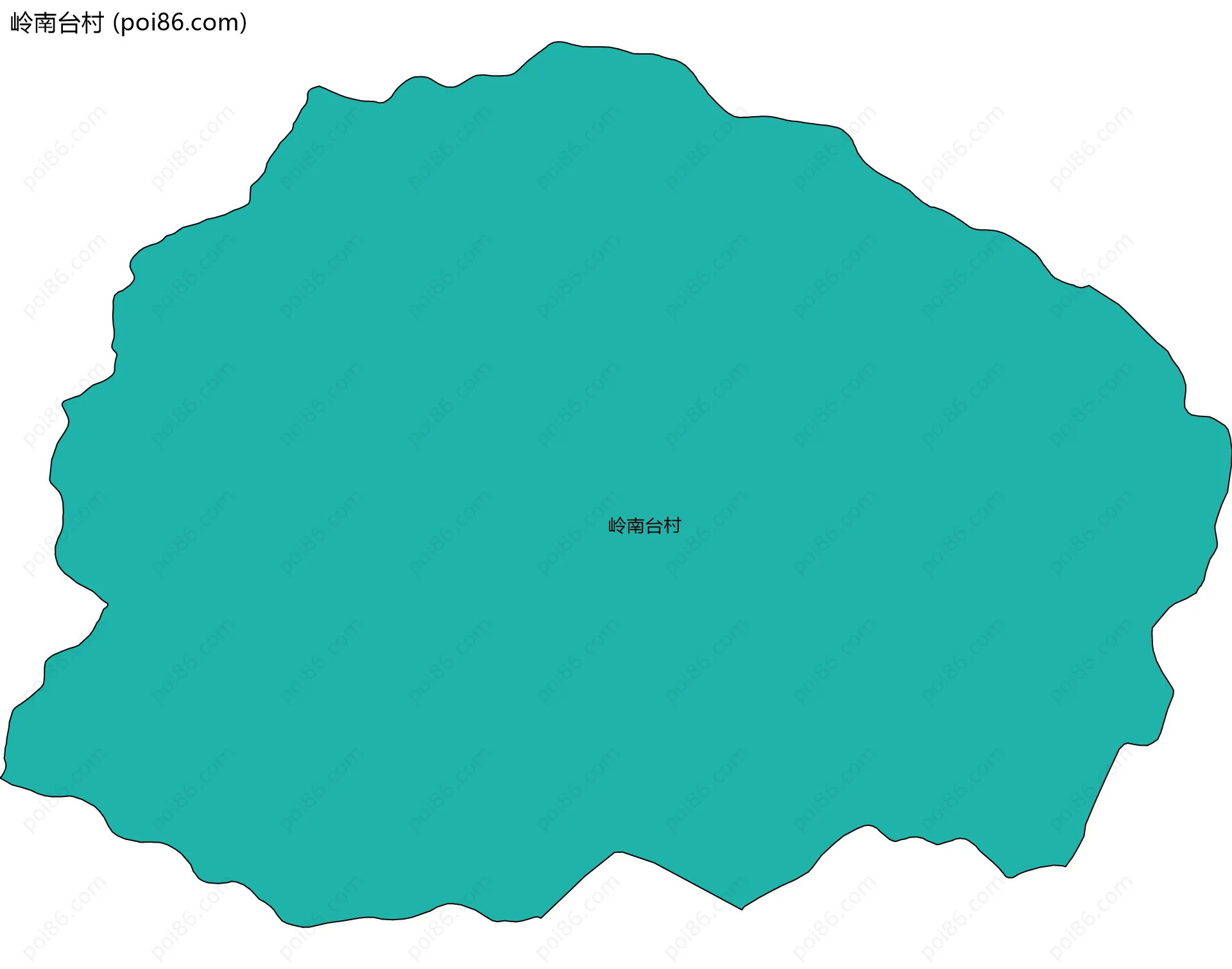岭南台村边界地图