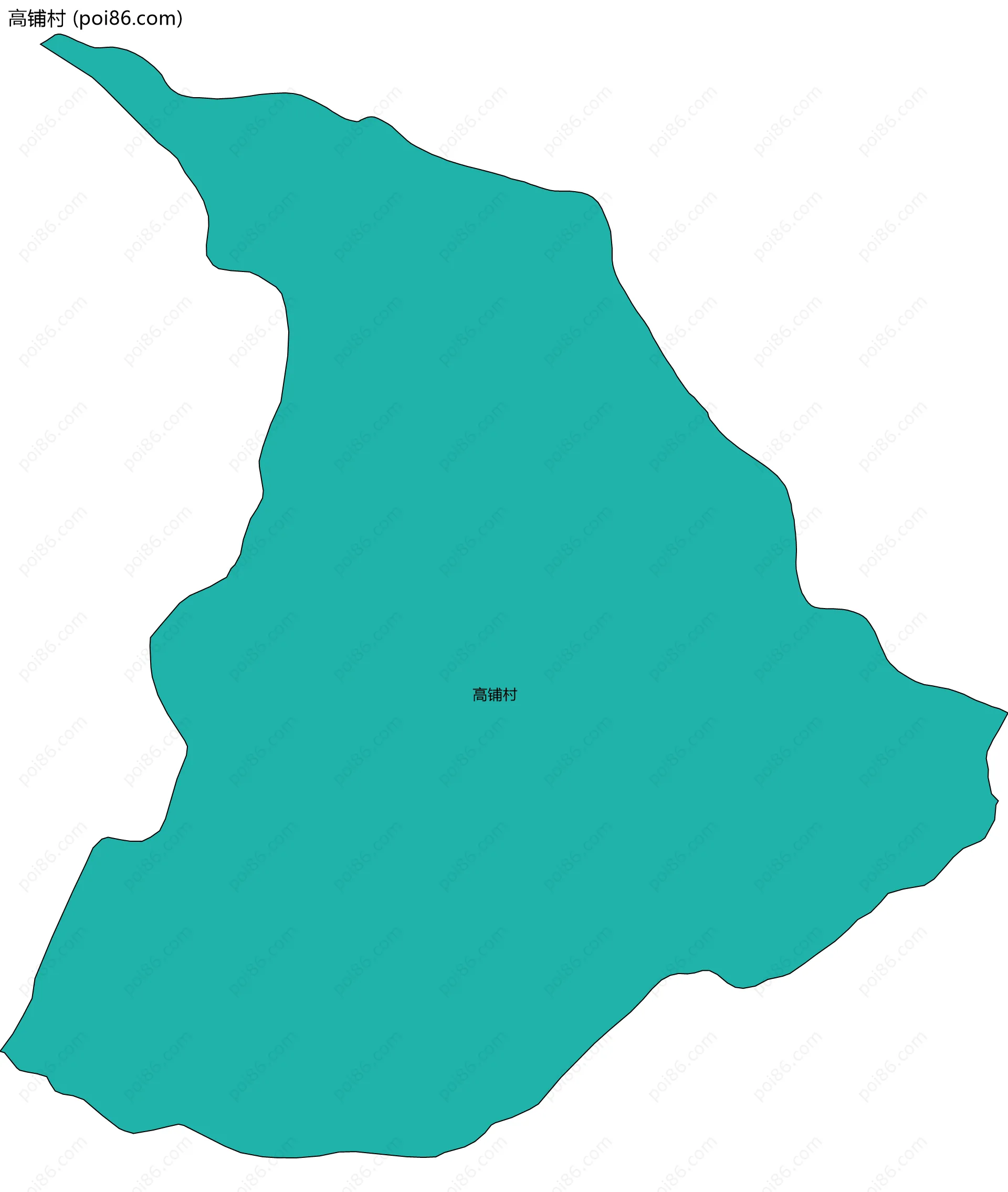 高铺村边界地图