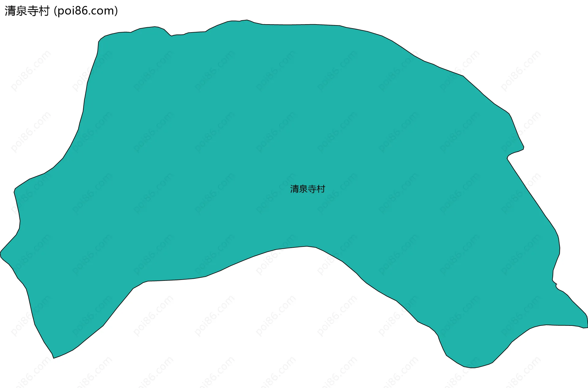 清泉寺村边界地图