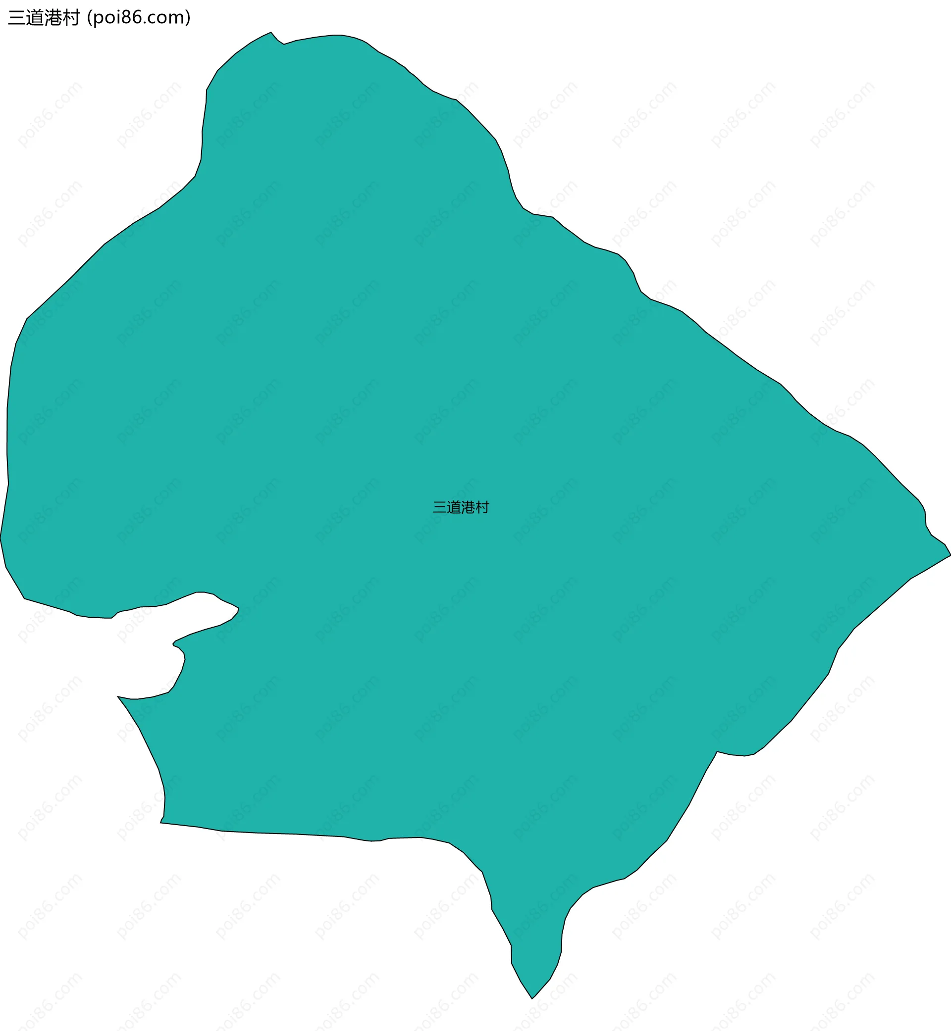 三道港村边界地图