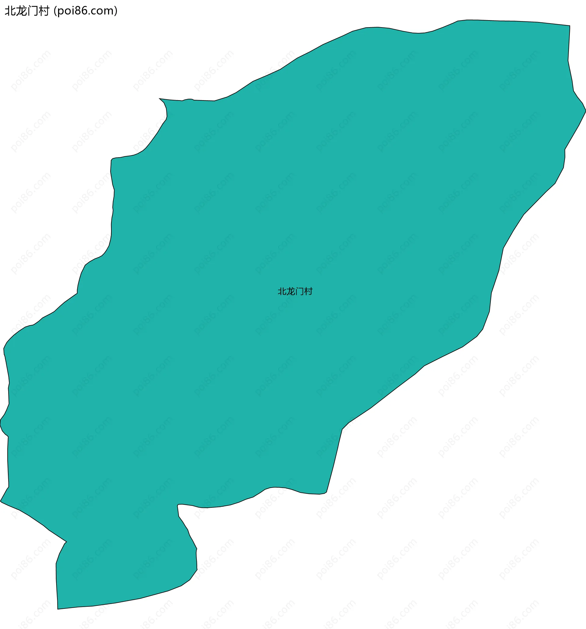 北龙门村边界地图