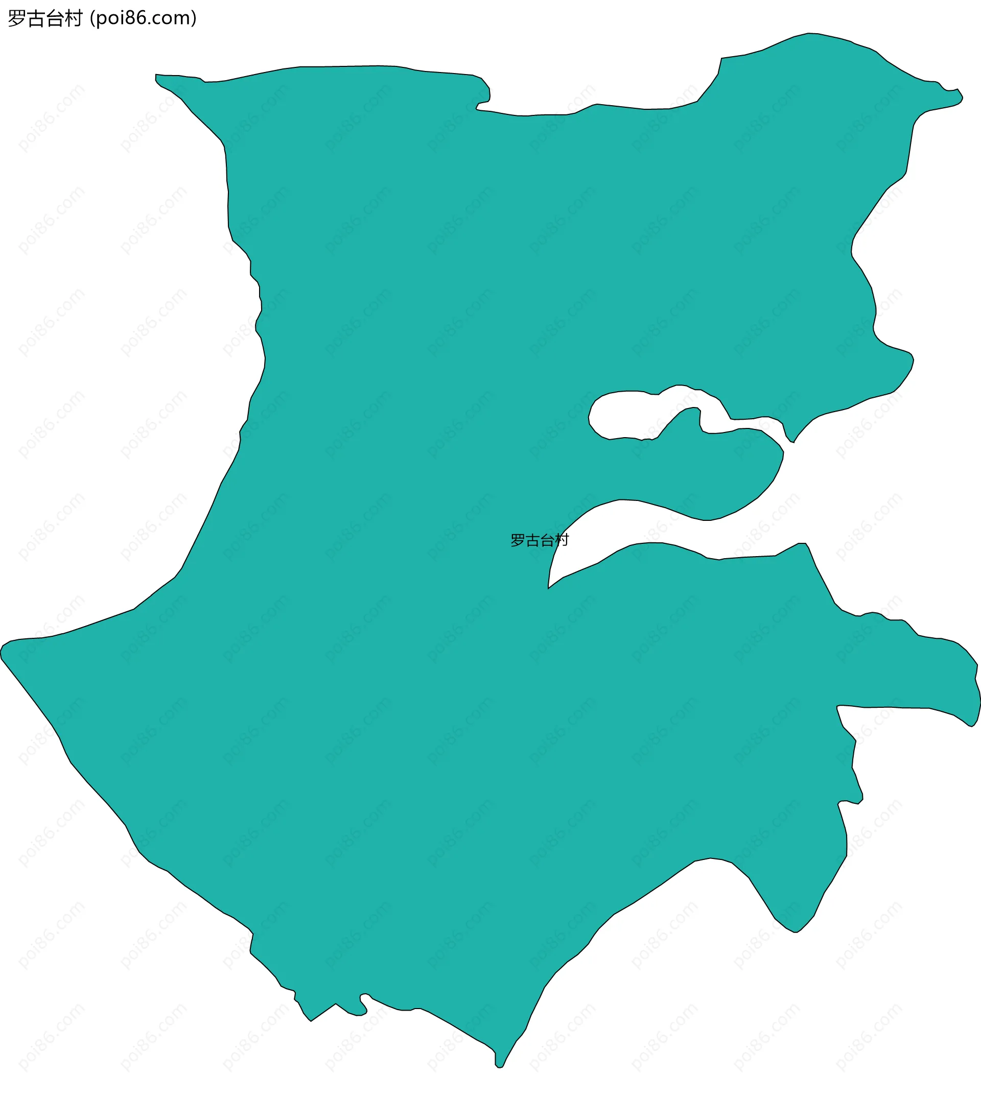 罗古台村边界地图