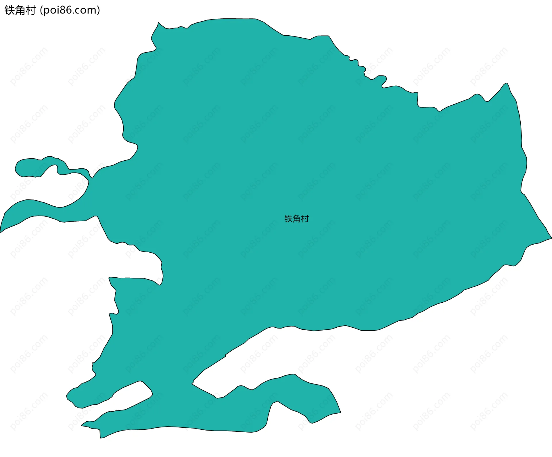 铁角村边界地图