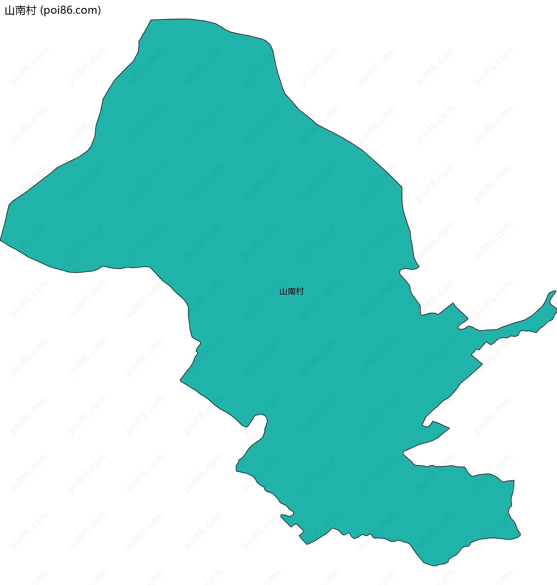 山南村边界地图