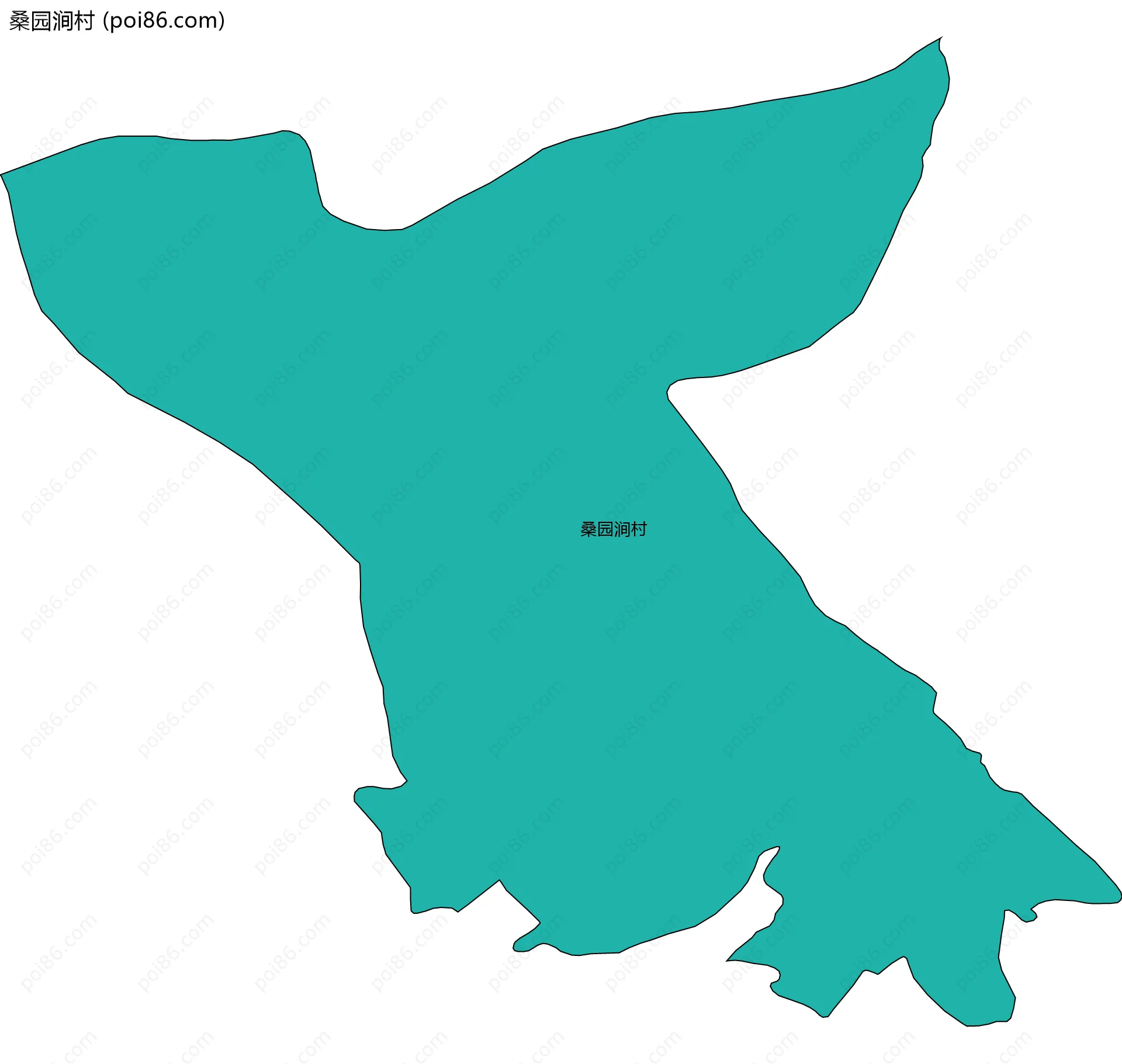 桑园涧村边界地图