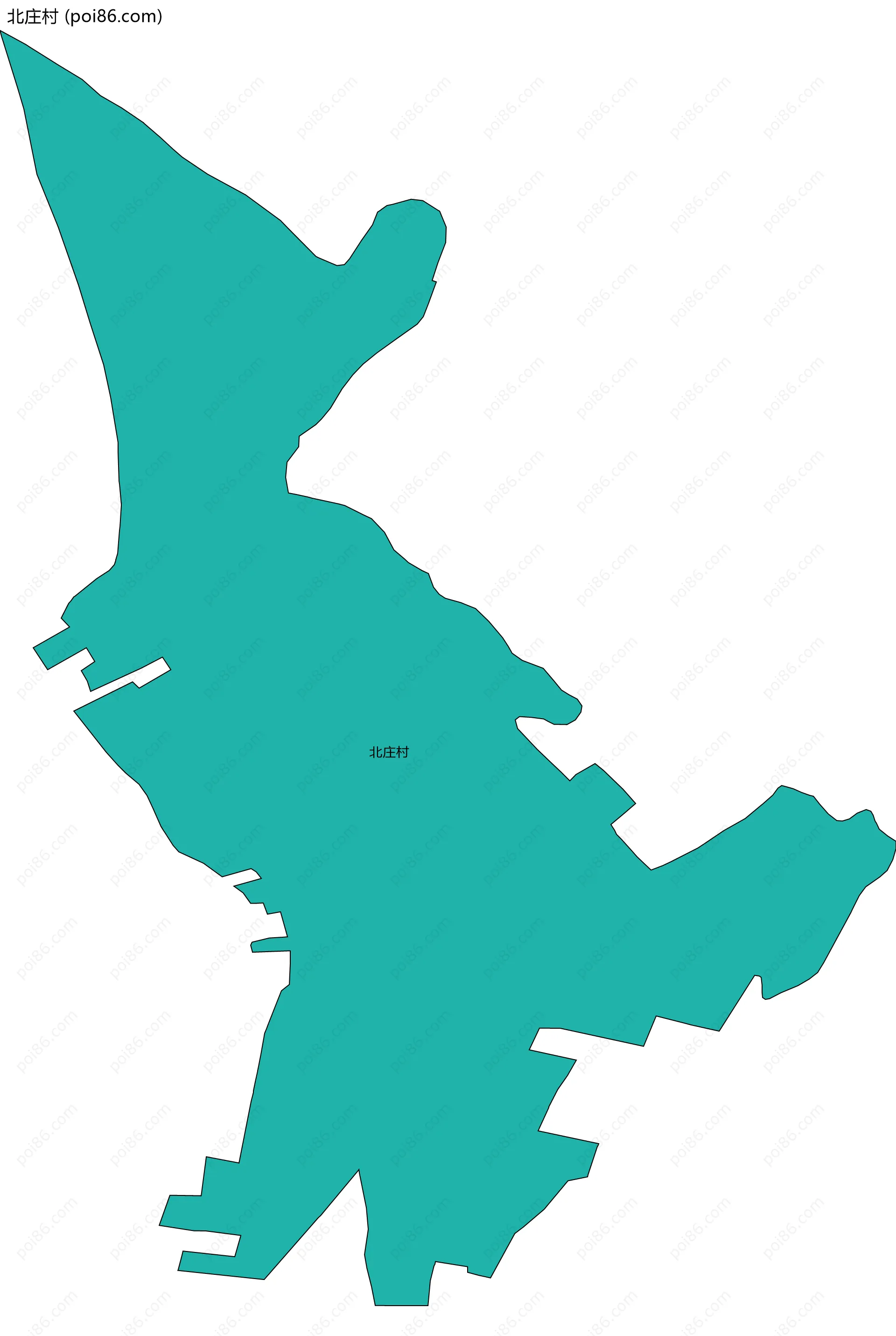 北庄村边界地图