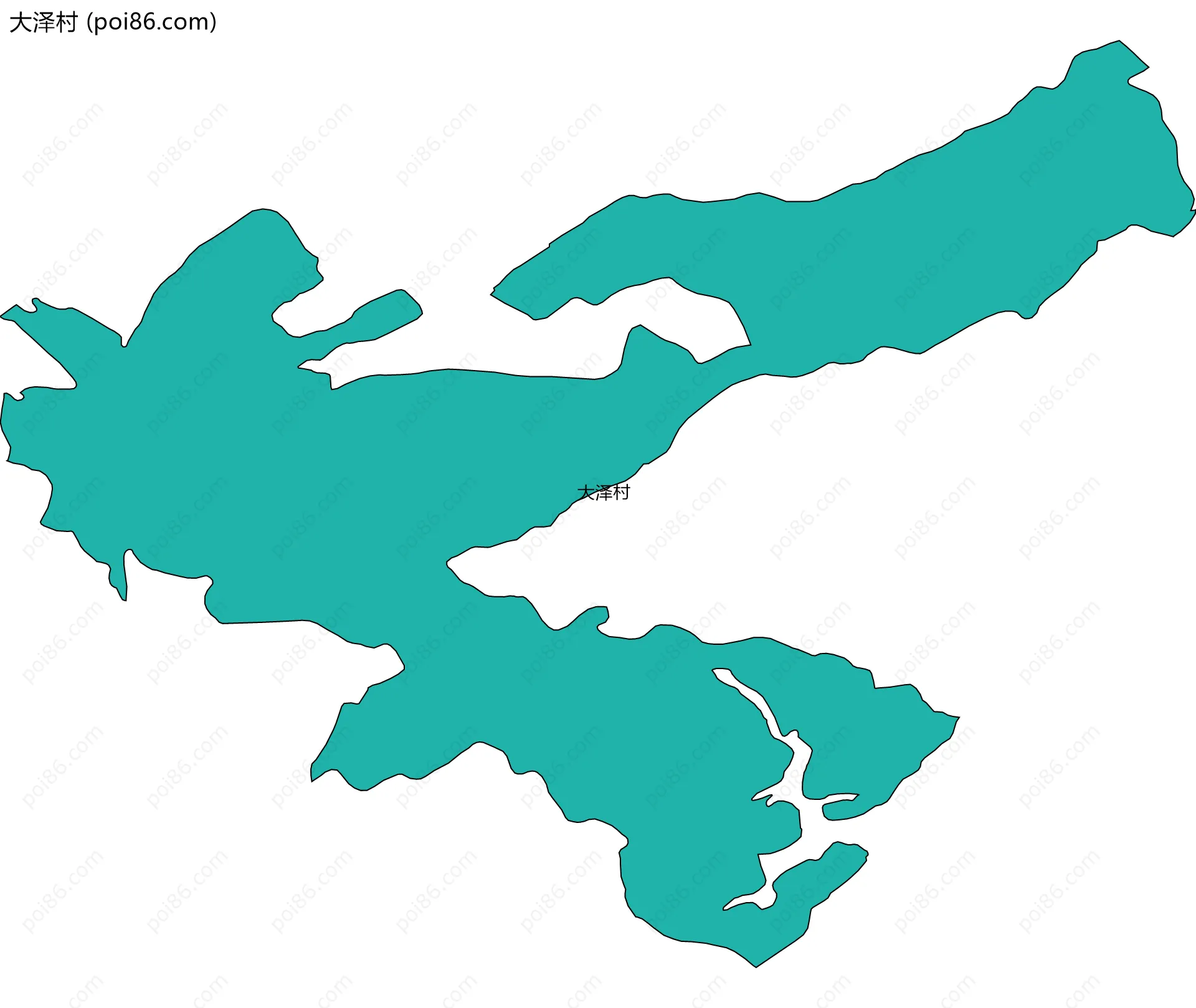 大泽村边界地图