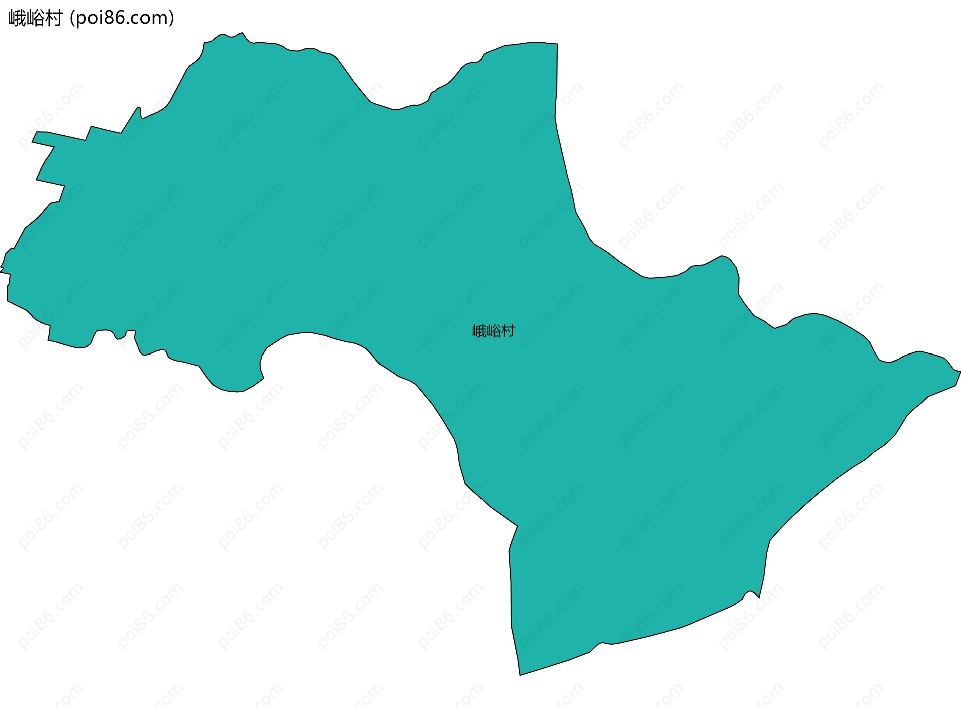 峨峪村边界地图
