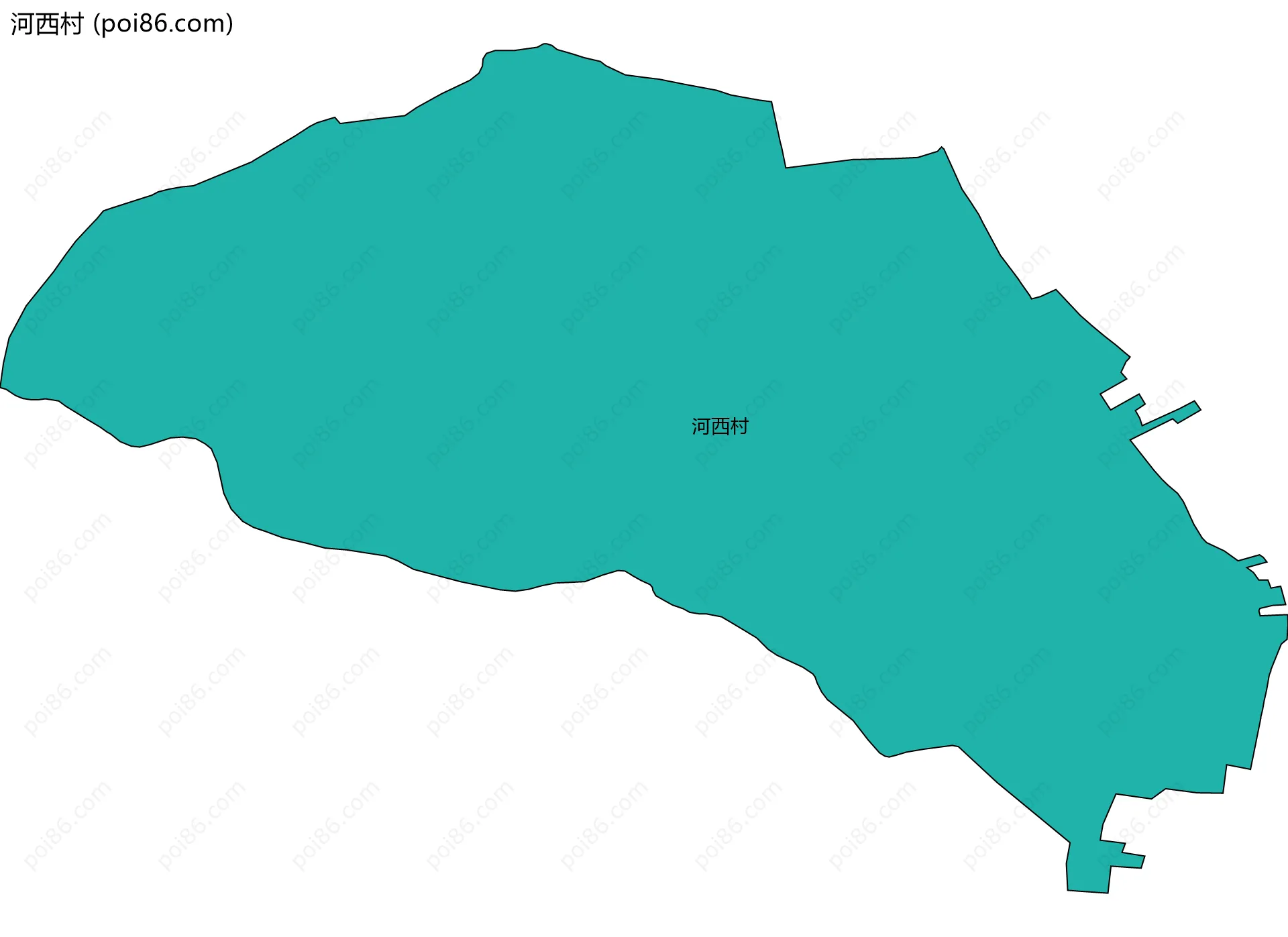 河西村边界地图