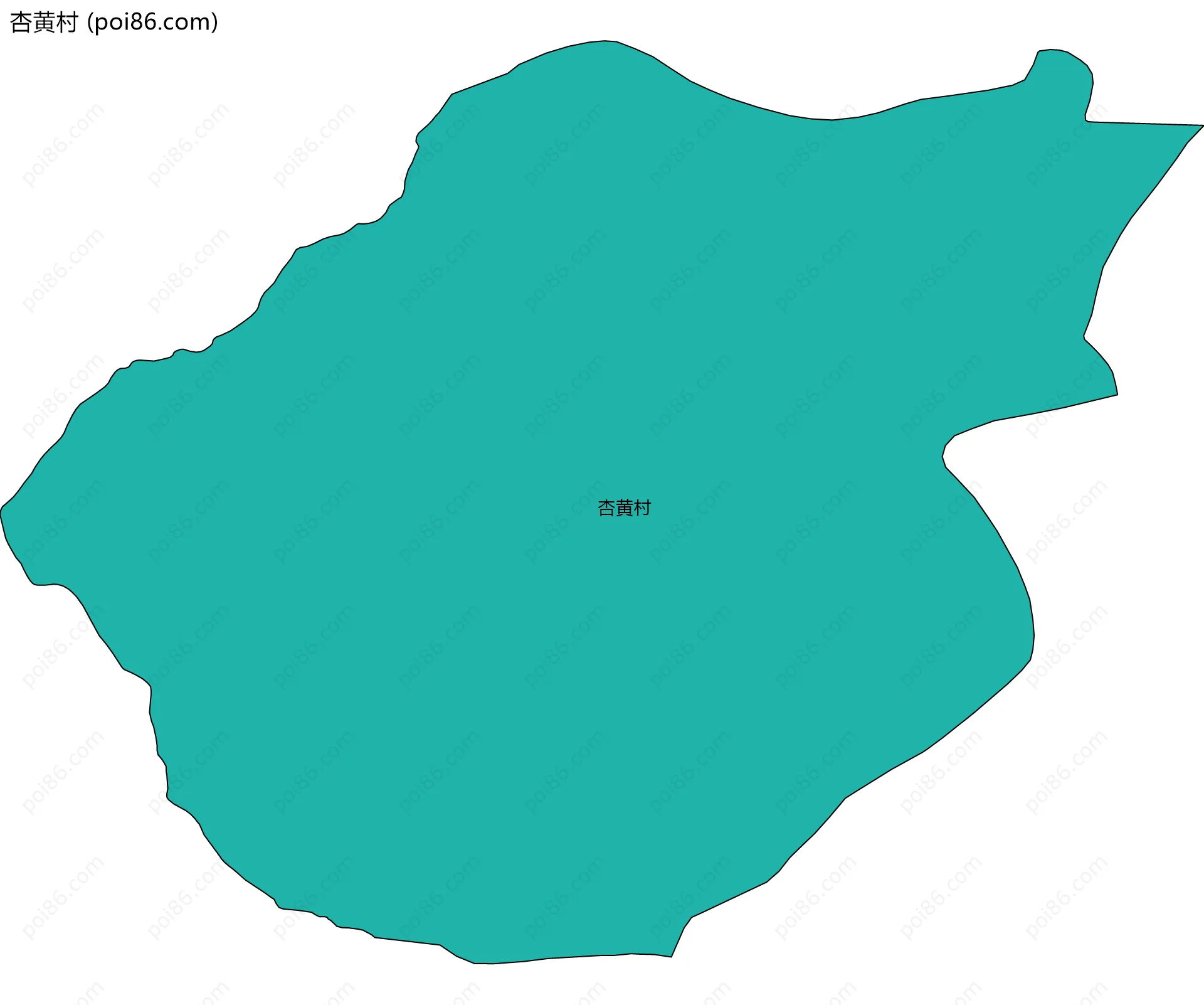 杏黄村边界地图