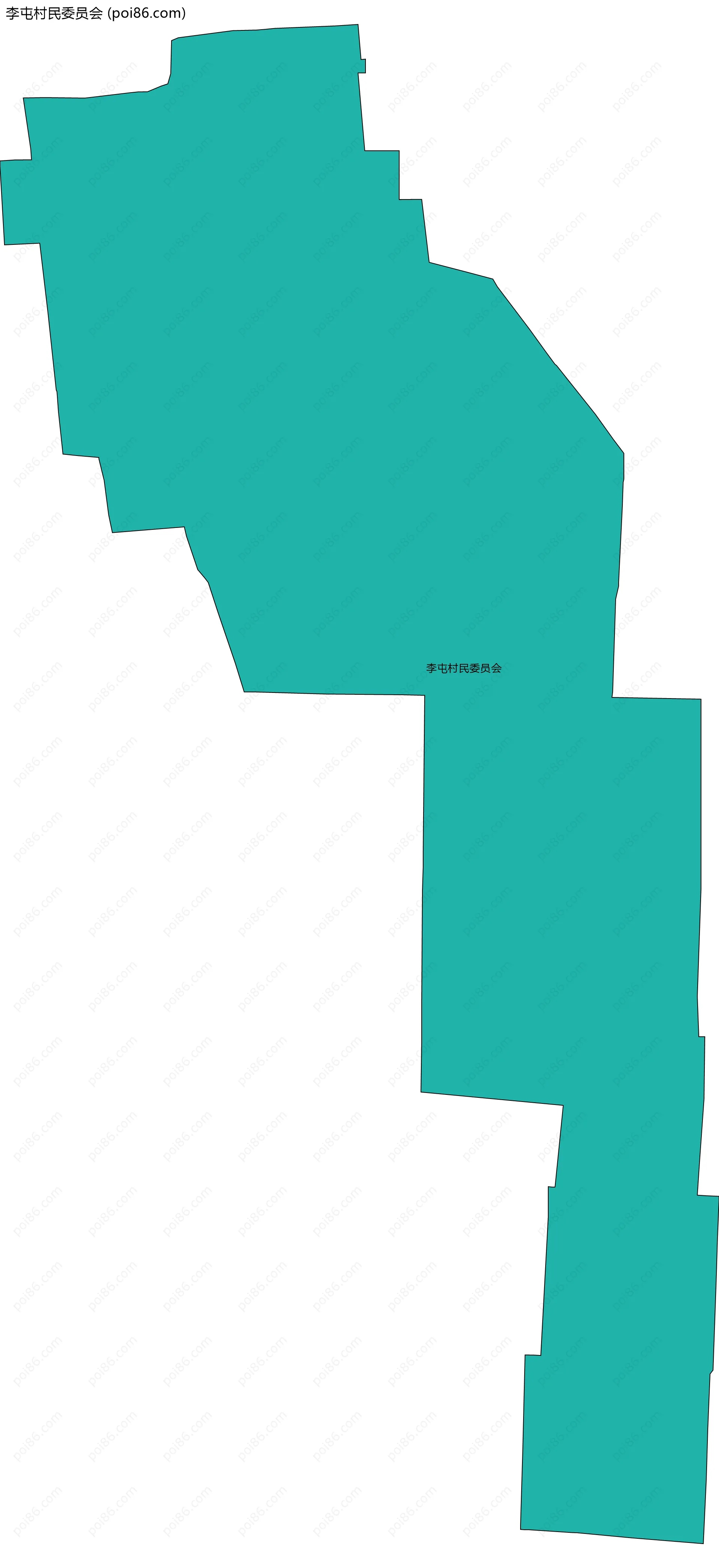 李屯村民委员会边界地图