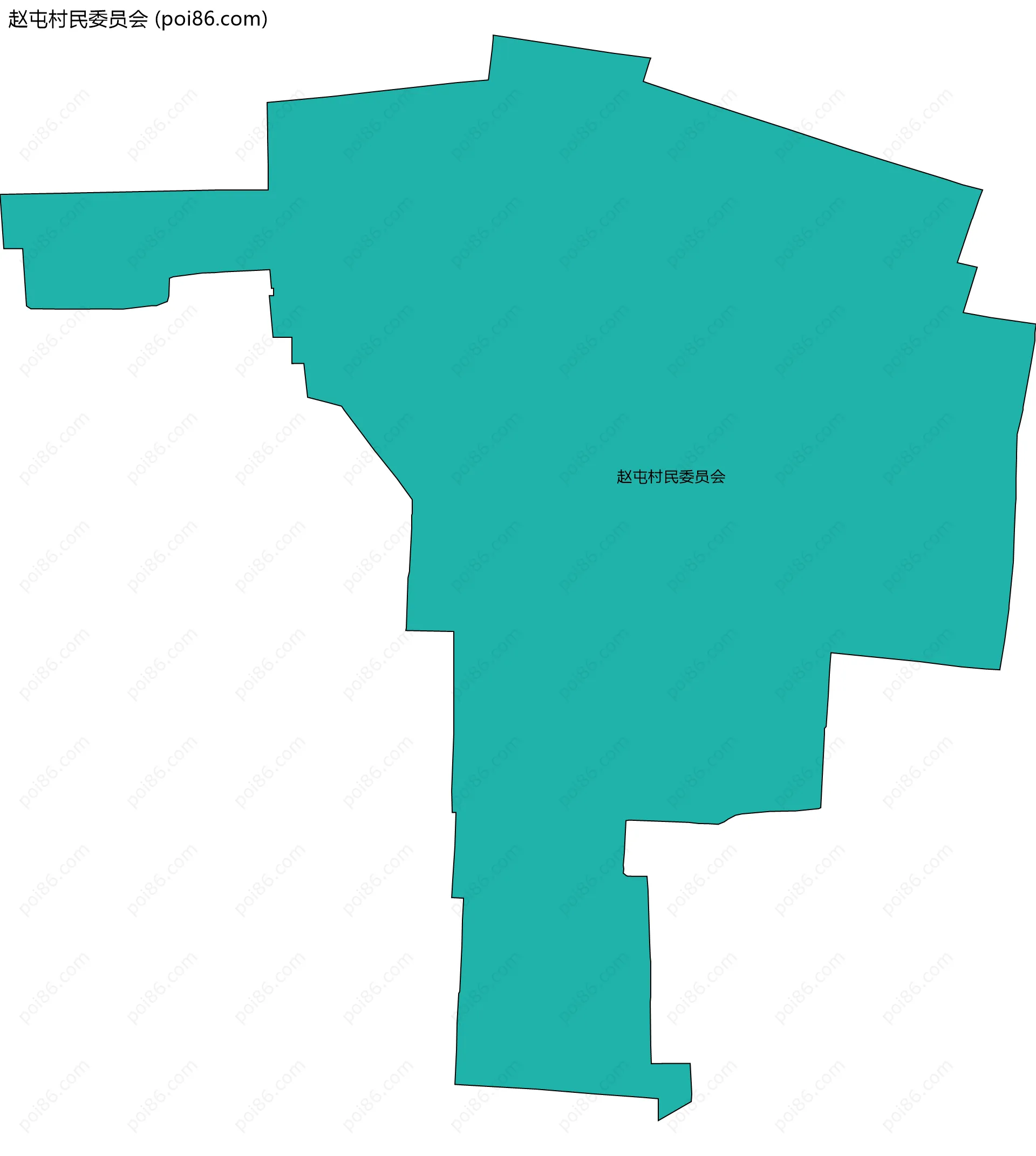 赵屯村民委员会边界地图