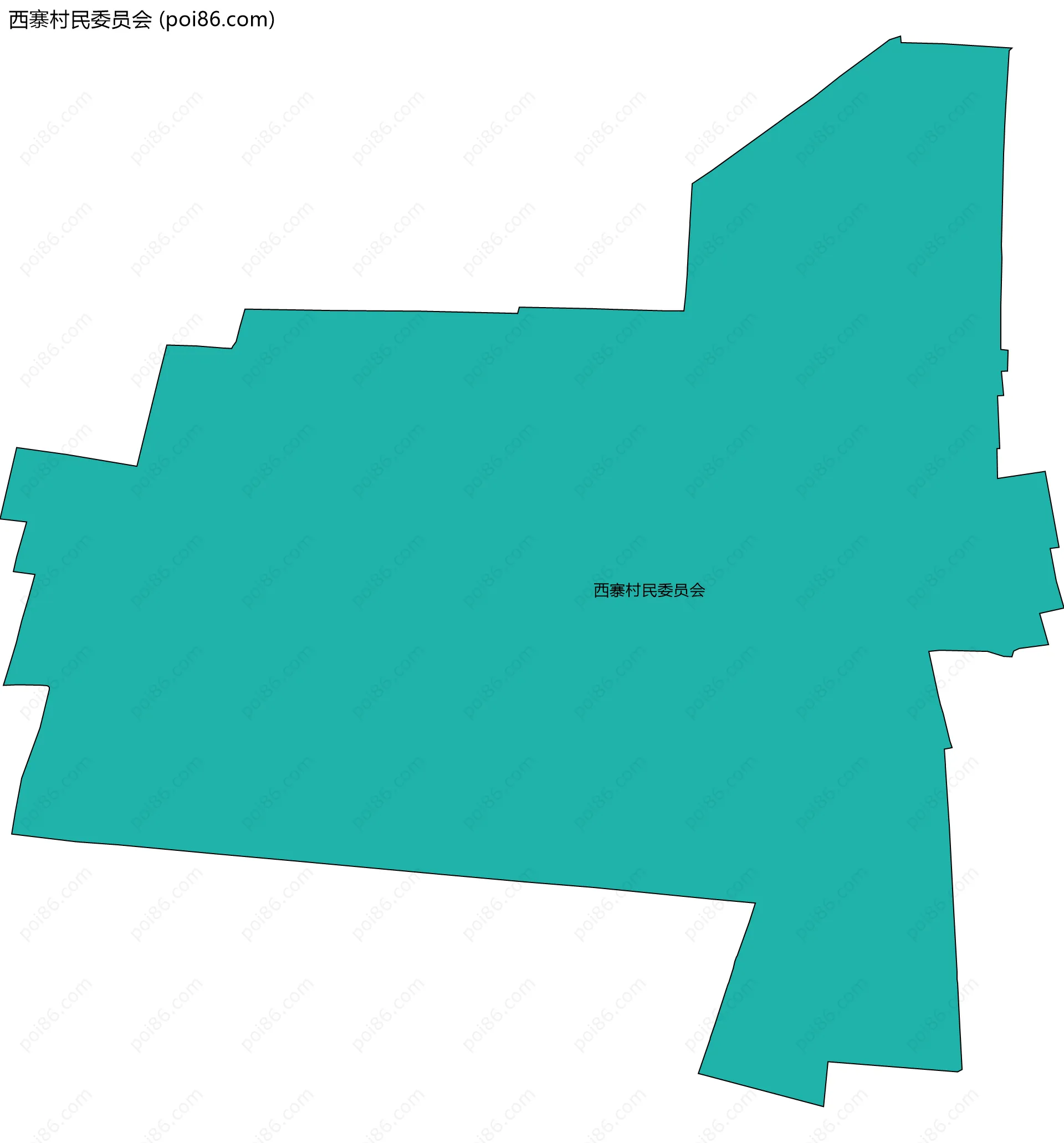 西寨村民委员会边界地图