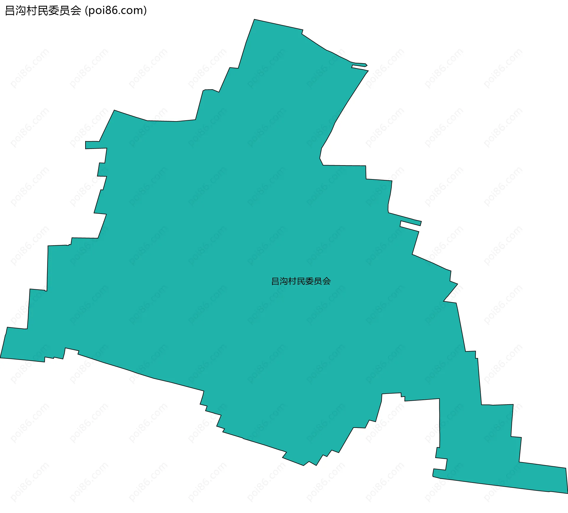 吕沟村民委员会边界地图