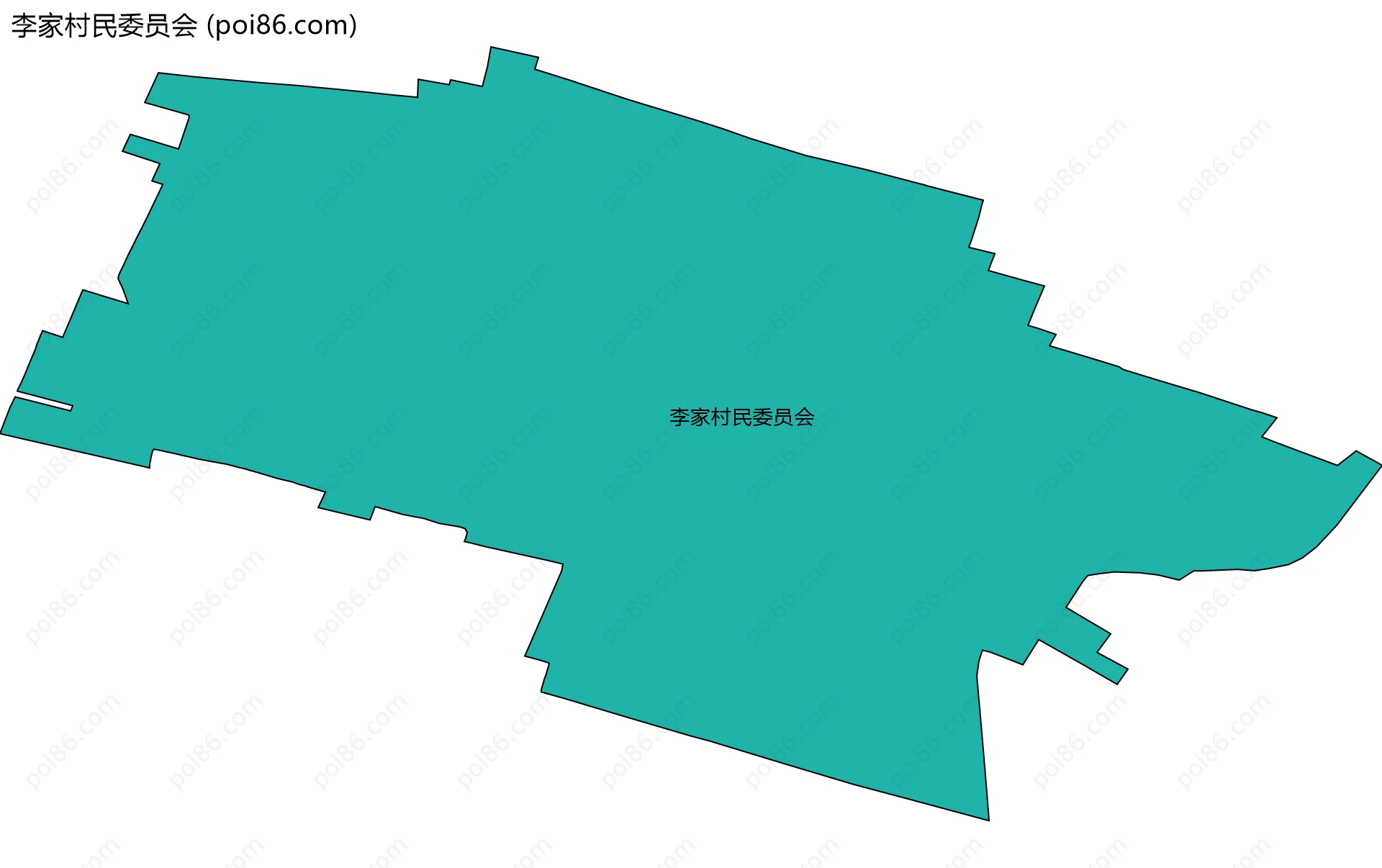 李家村民委员会边界地图