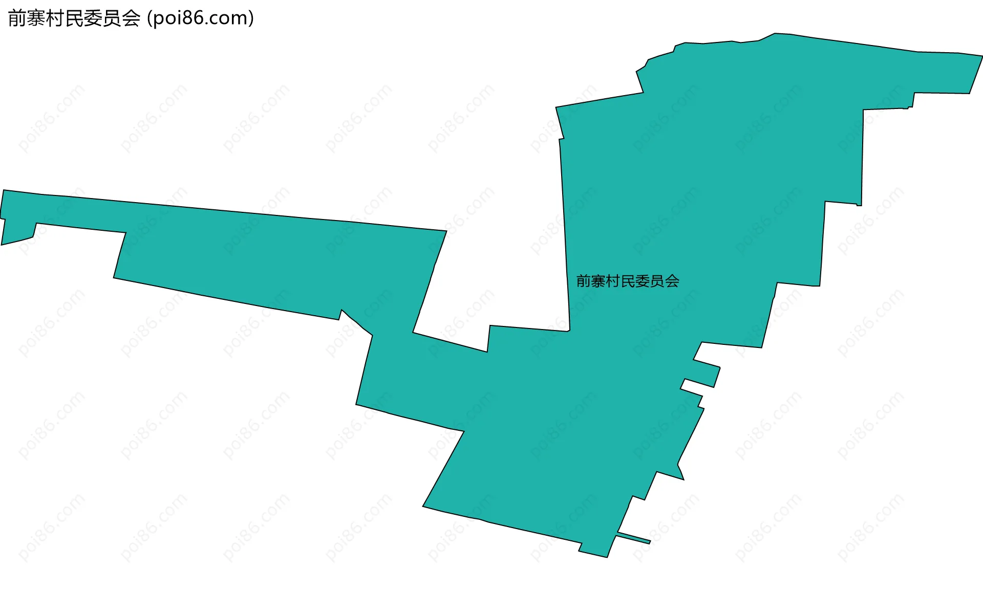 前寨村民委员会边界地图