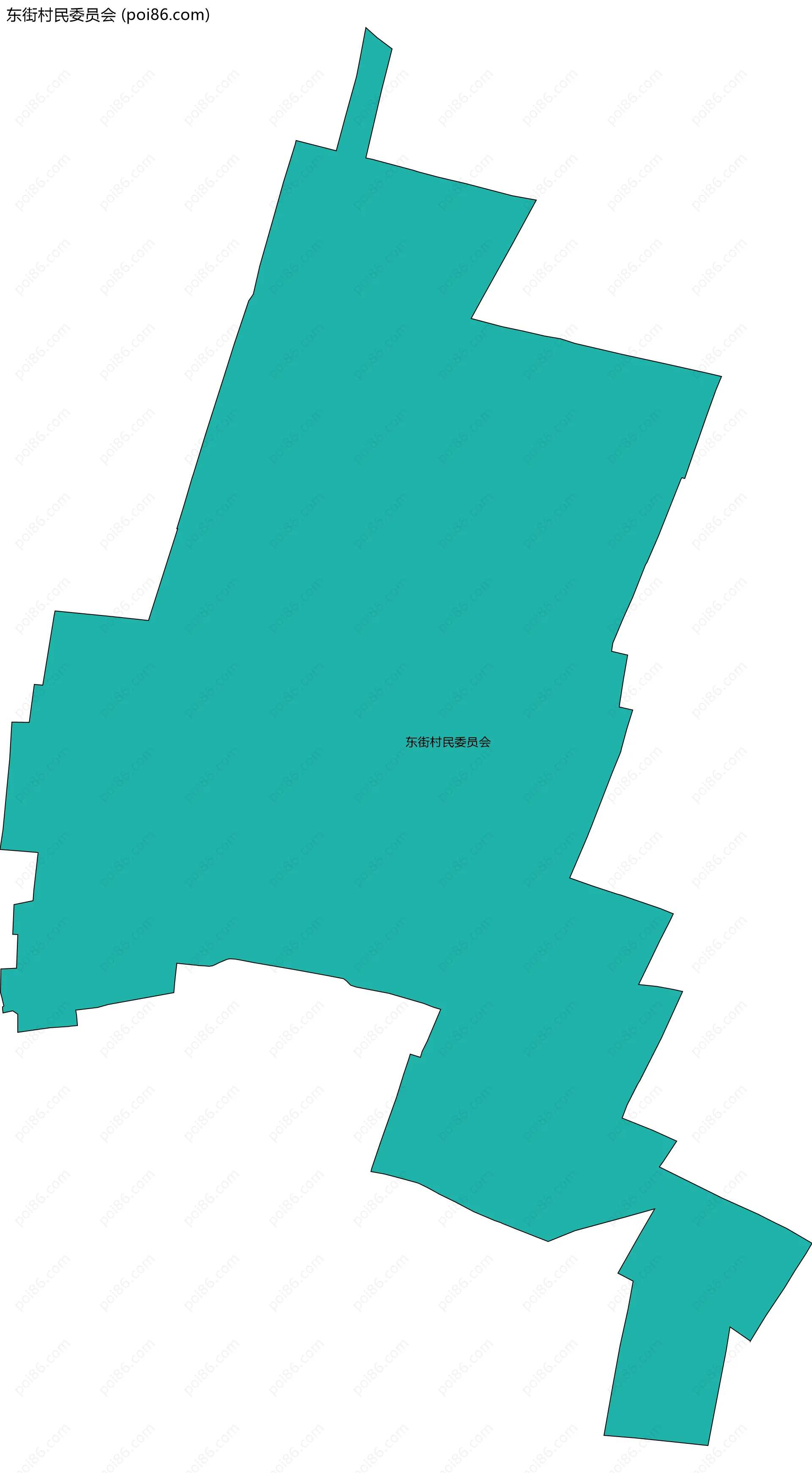 东街村民委员会边界地图