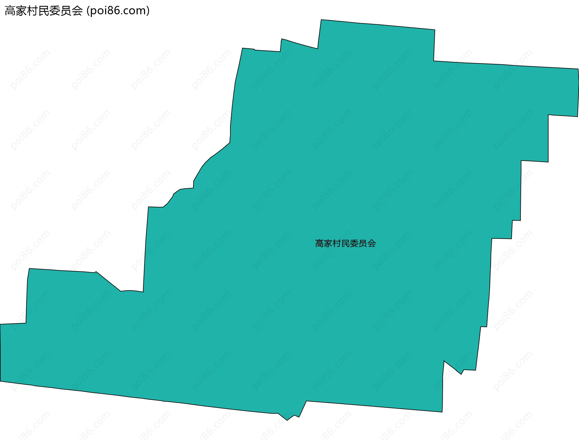 高家村民委员会边界地图