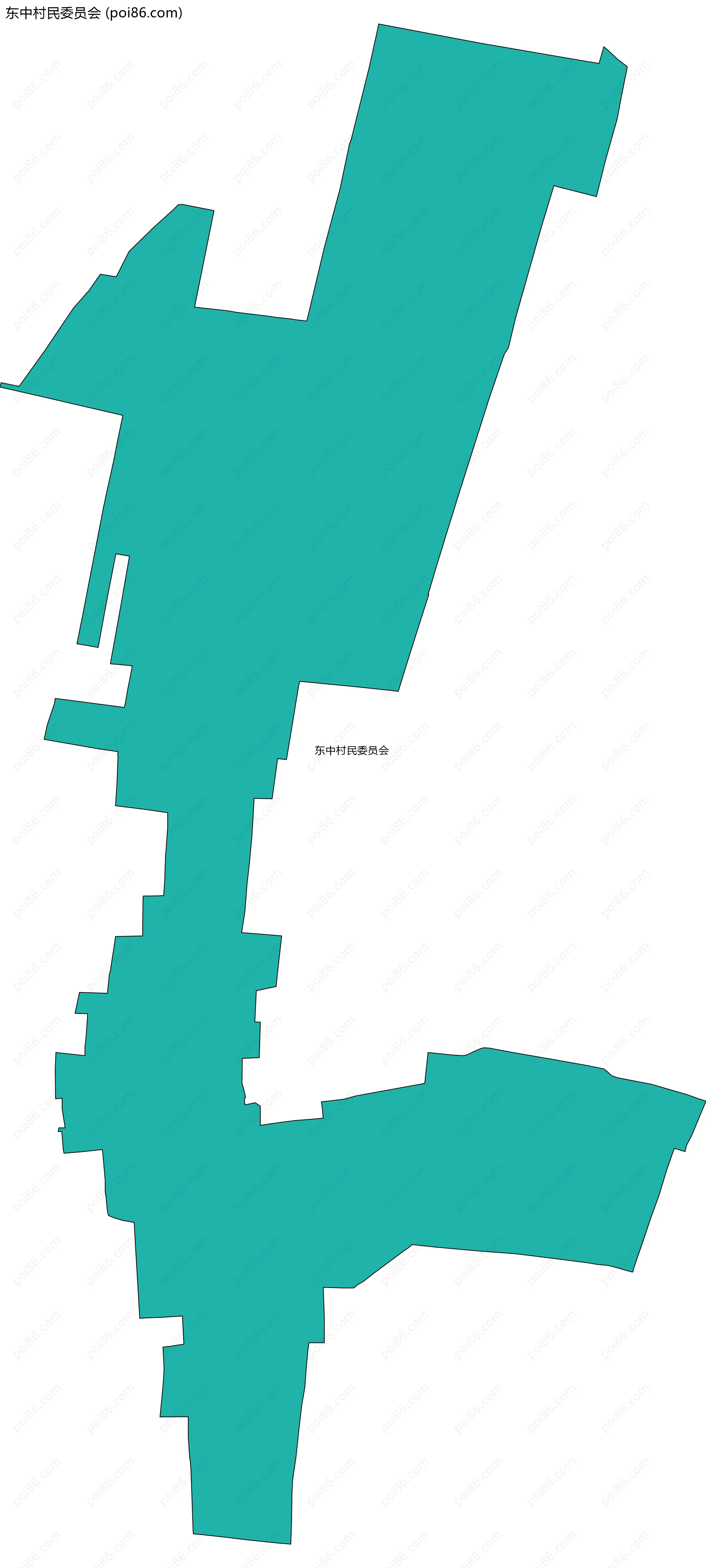 东中村民委员会边界地图