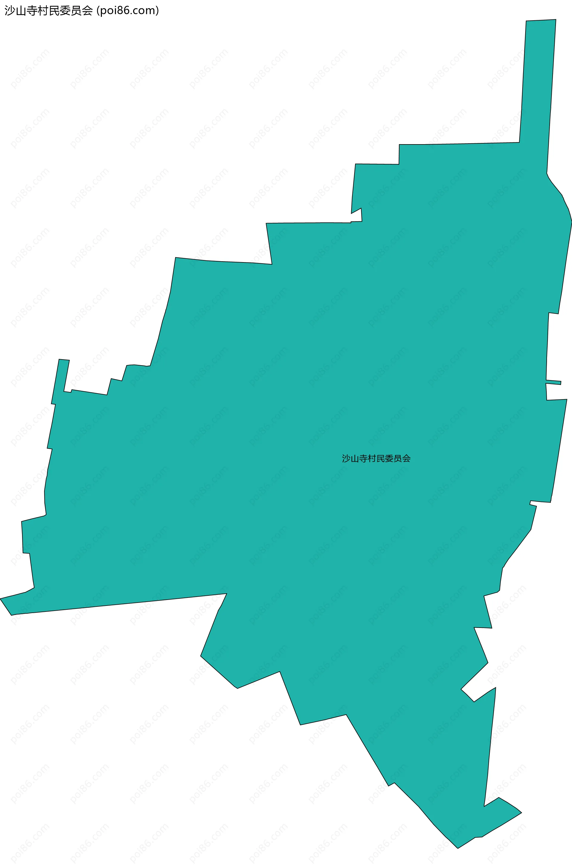 沙山寺村民委员会边界地图