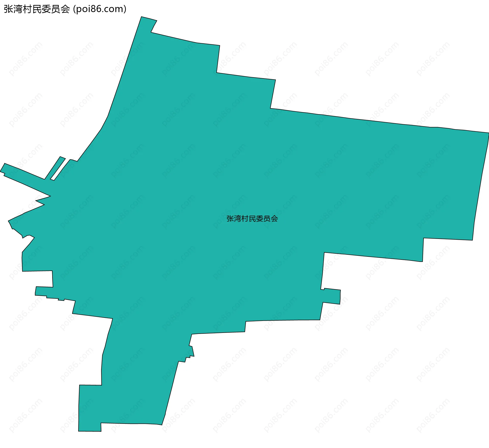 张湾村民委员会边界地图