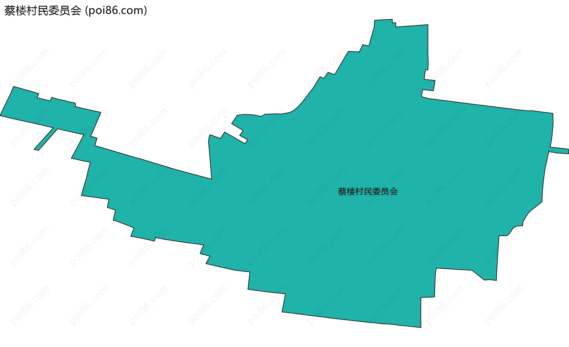 蔡楼村民委员会边界地图