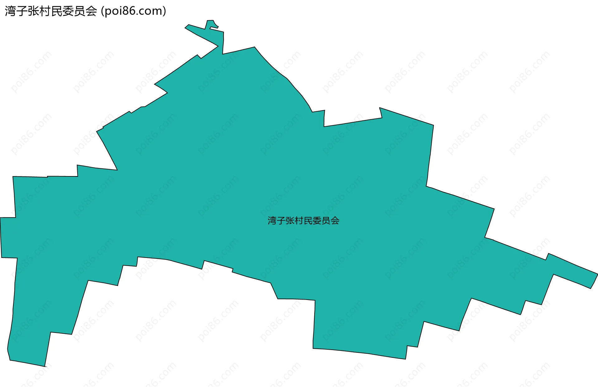 湾子张村民委员会边界地图