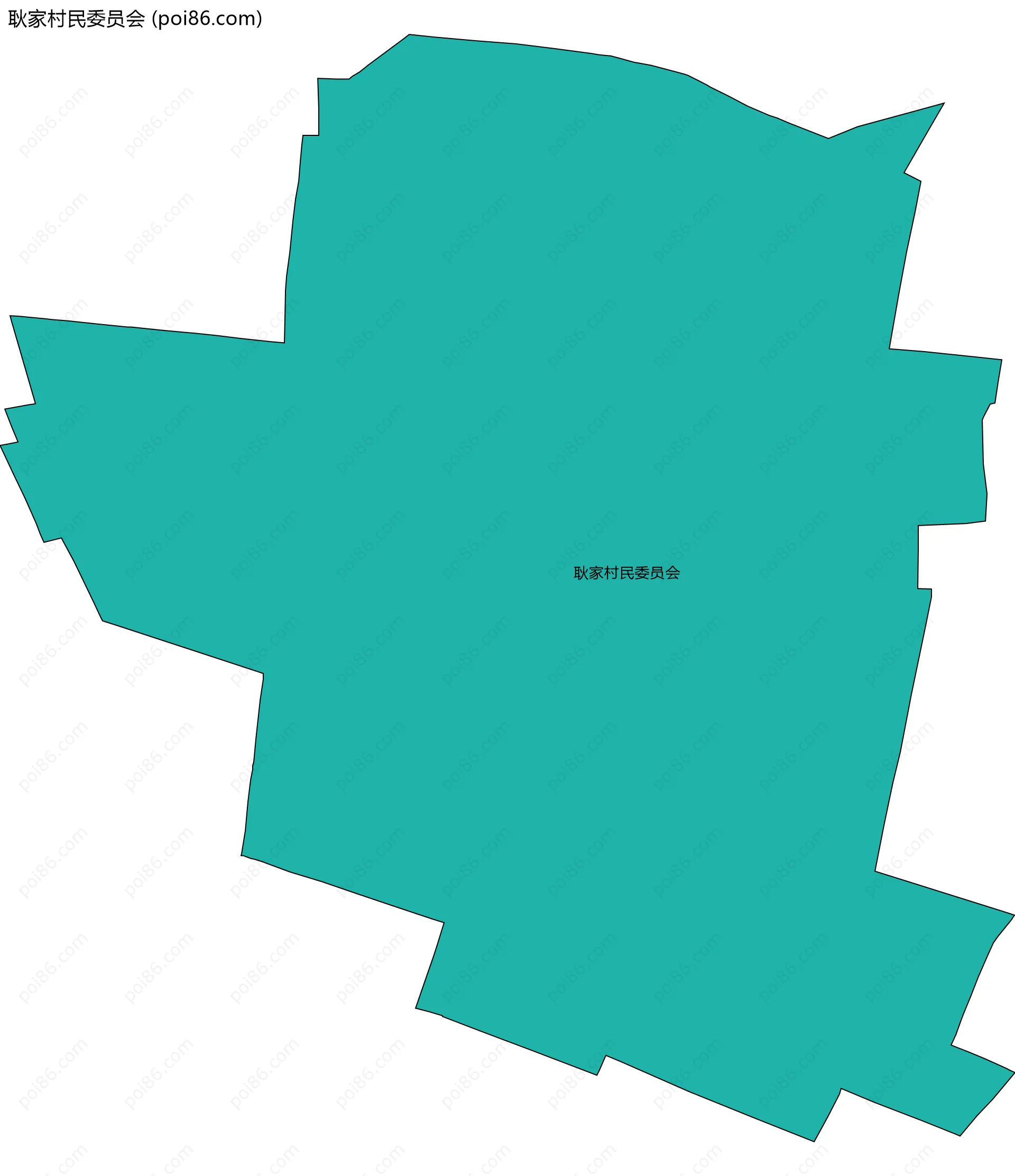 耿家村民委员会边界地图