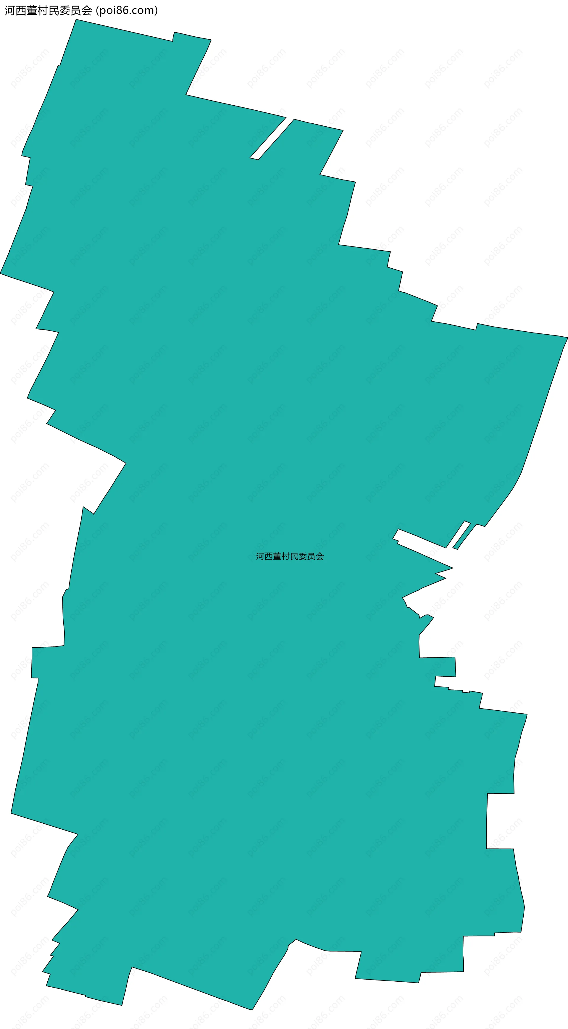 河西董村民委员会边界地图