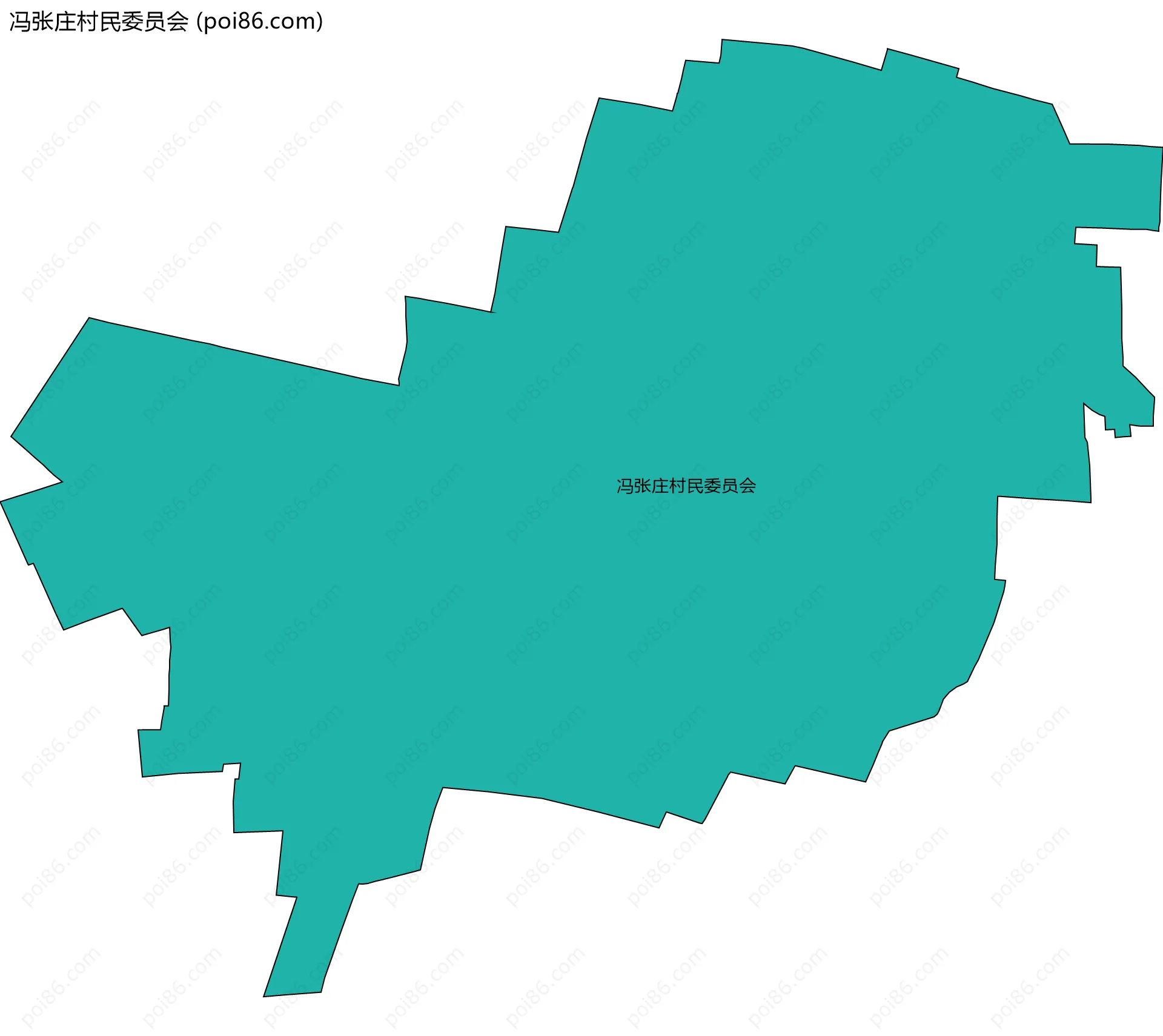 冯张庄村民委员会边界地图