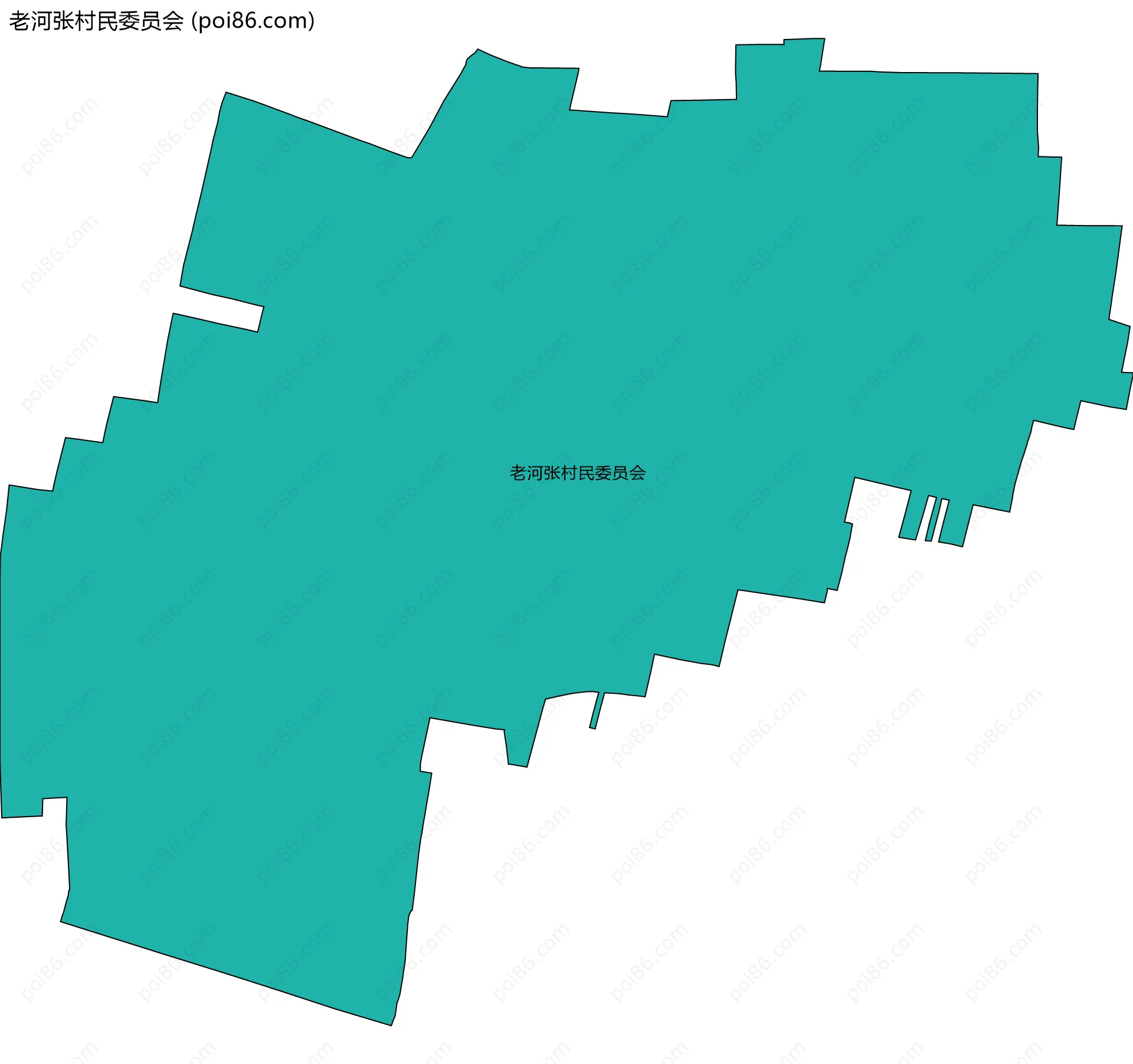 老河张村民委员会边界地图