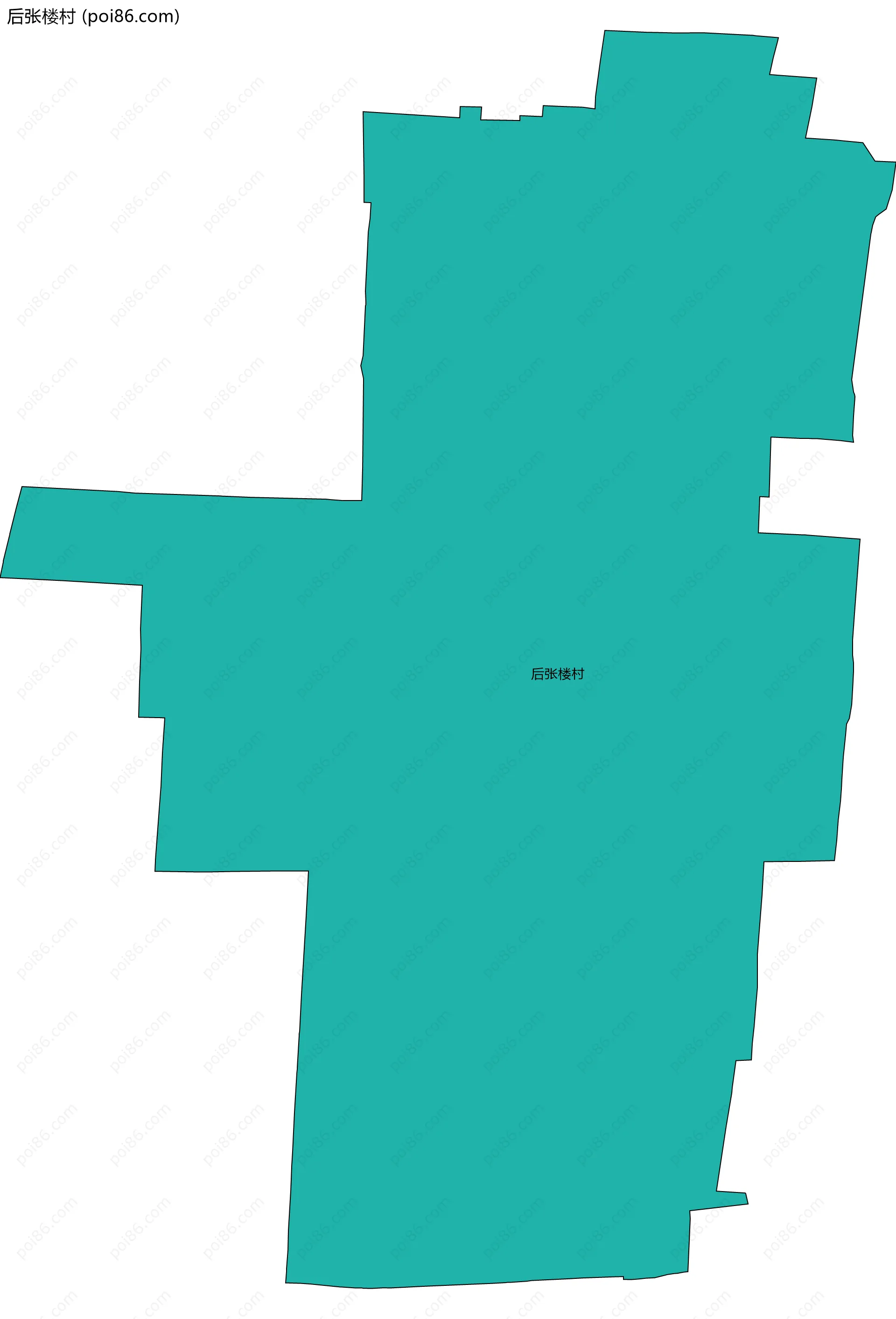 后张楼村边界地图