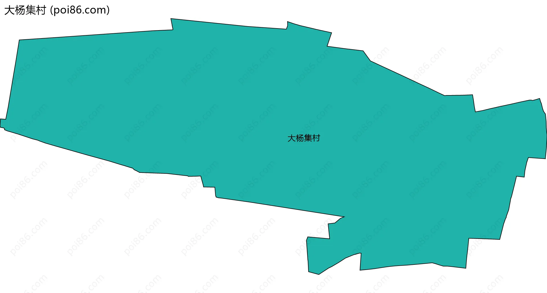 大杨集村边界地图