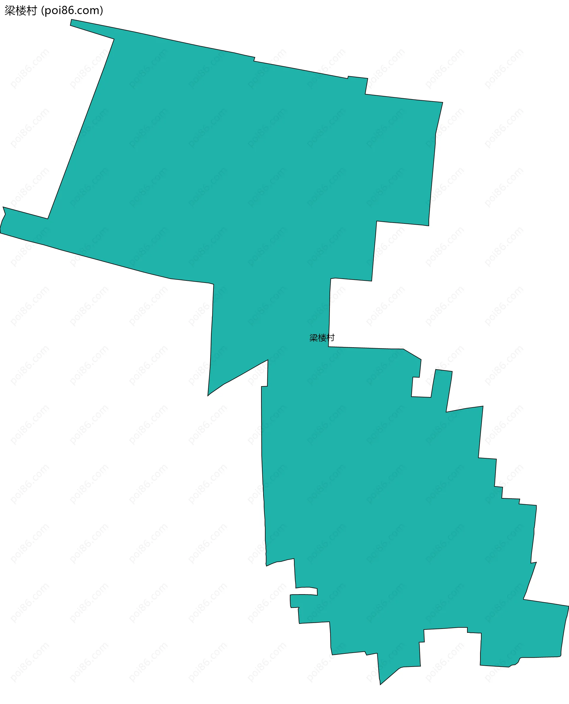 梁楼村边界地图