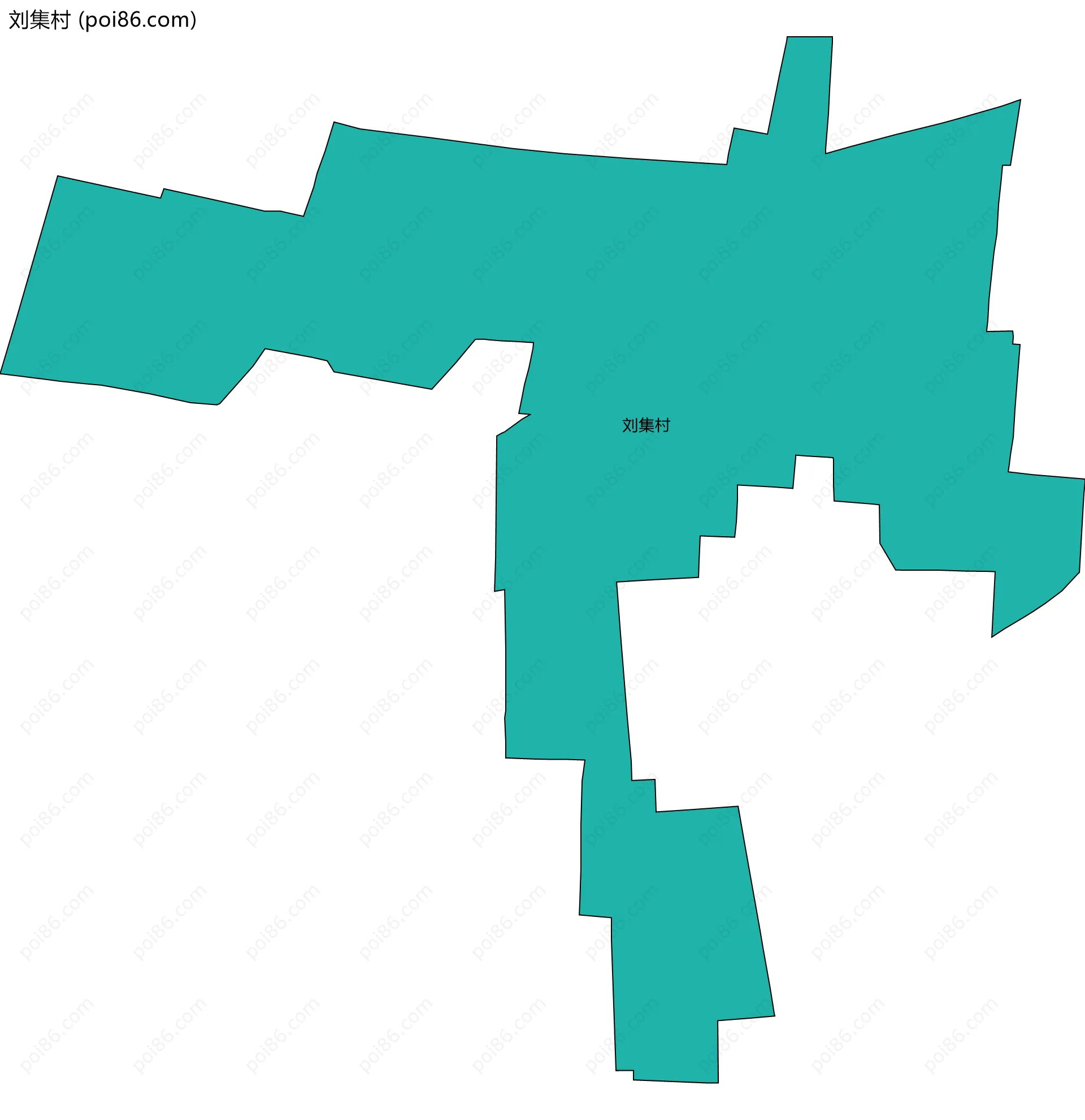 刘集村边界地图