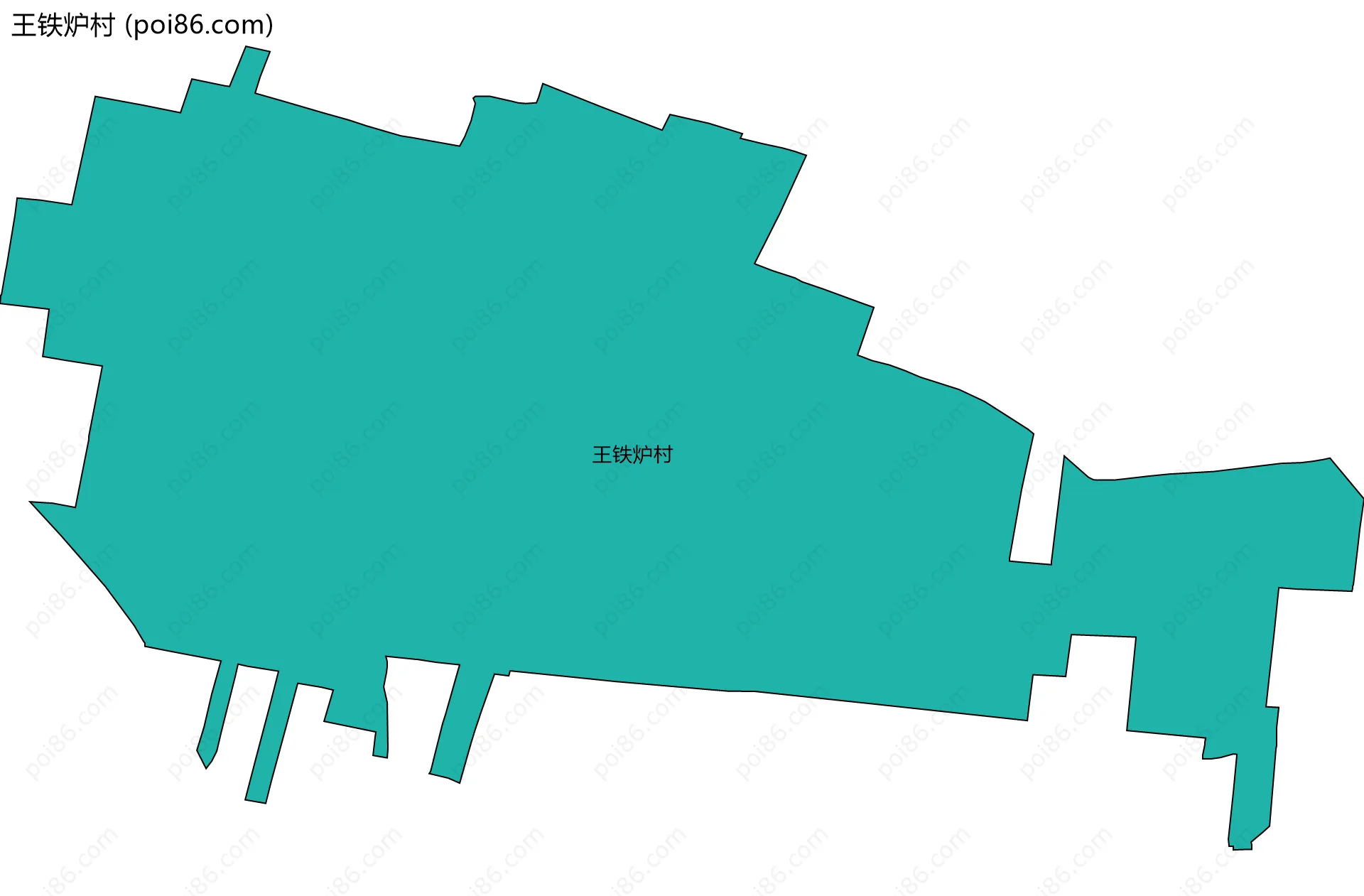 王铁炉村边界地图