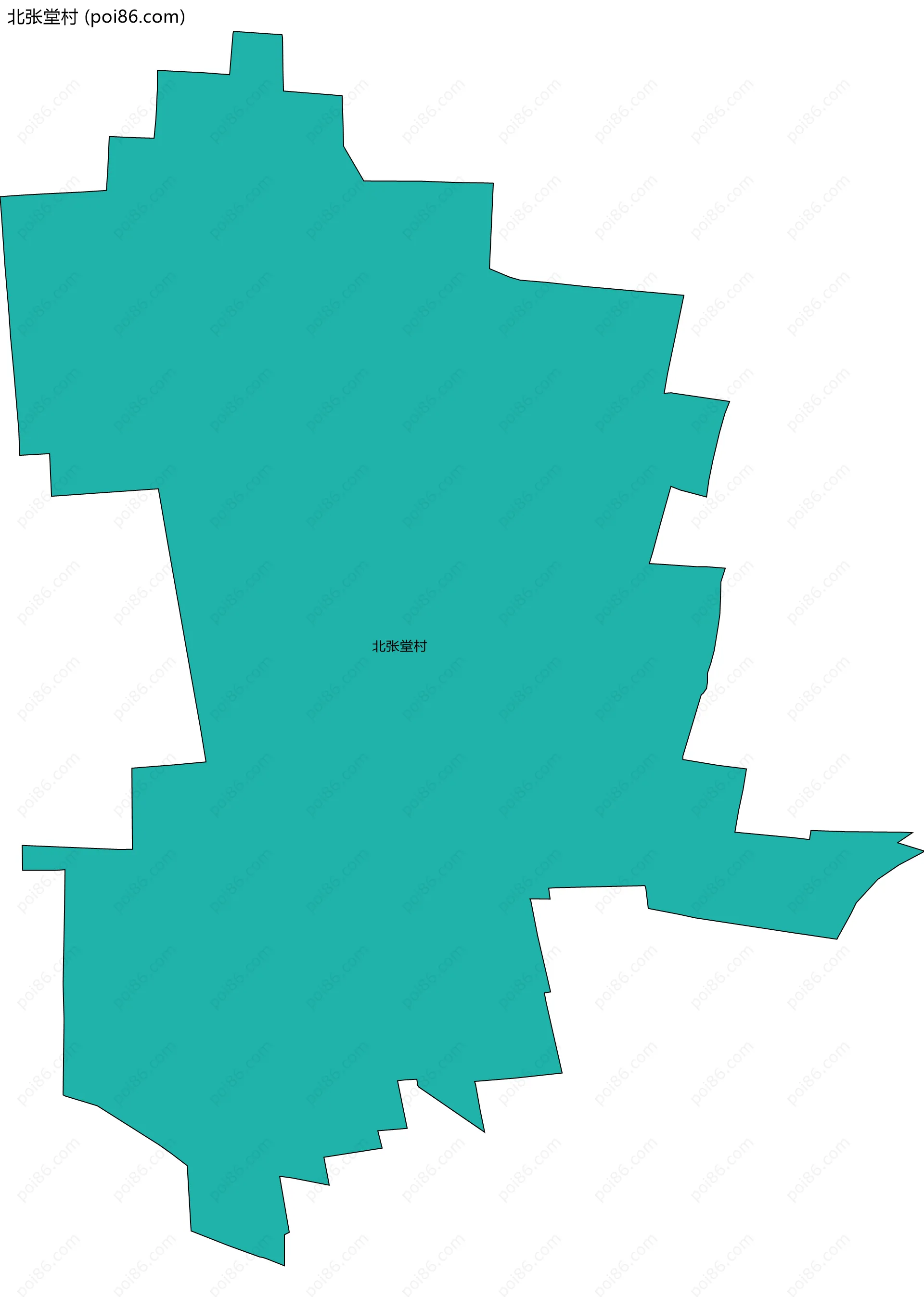 北张堂村边界地图