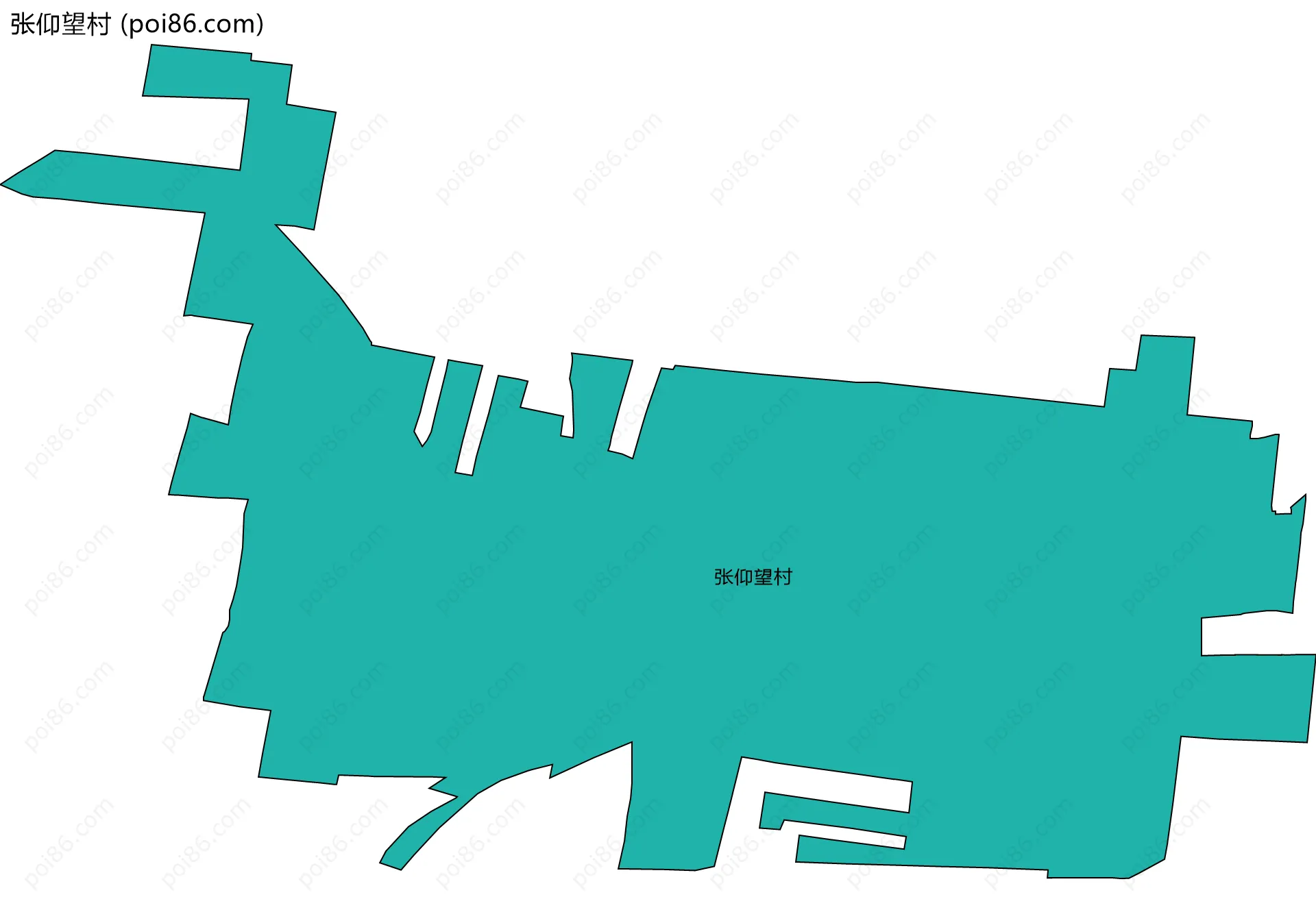 张仰望村边界地图