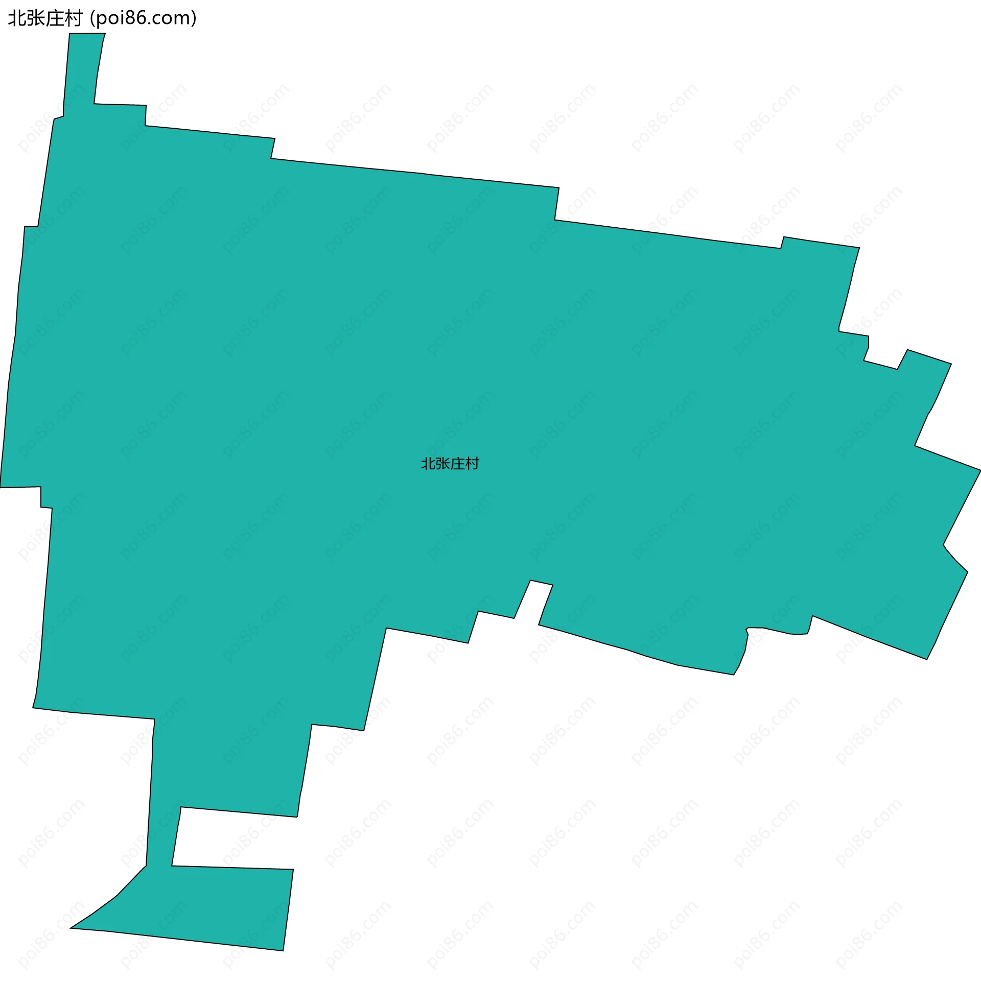 北张庄村边界地图