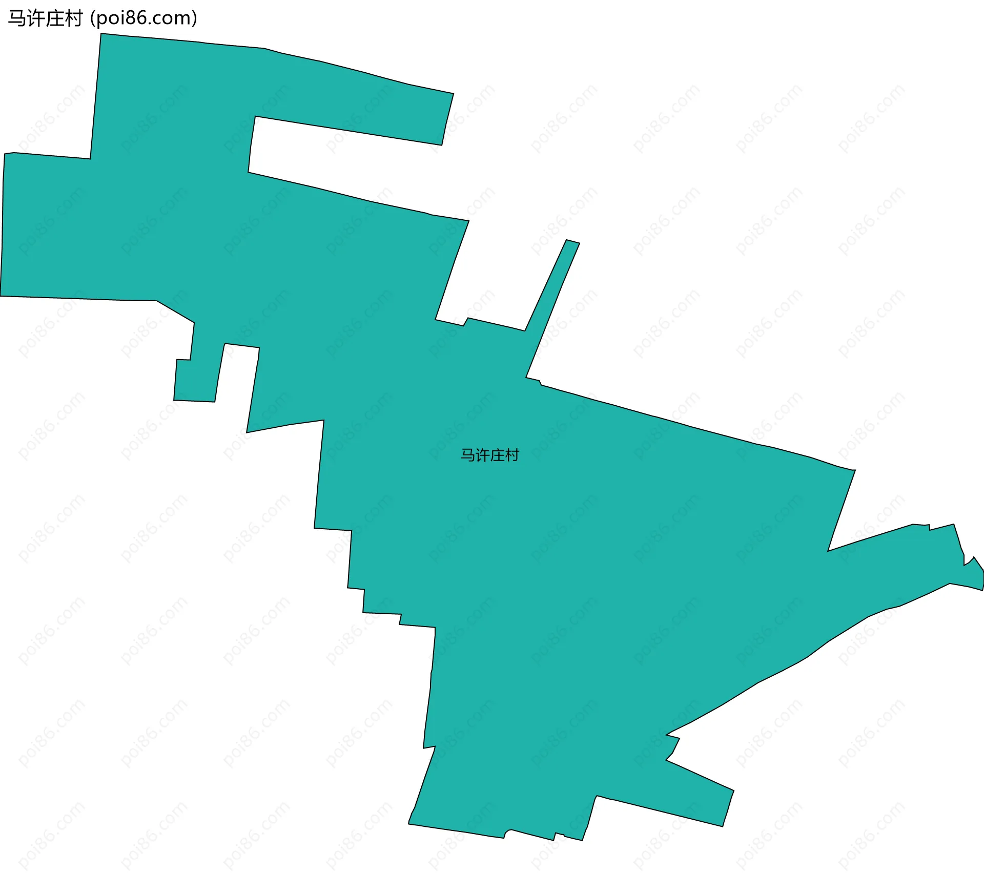 马许庄村边界地图