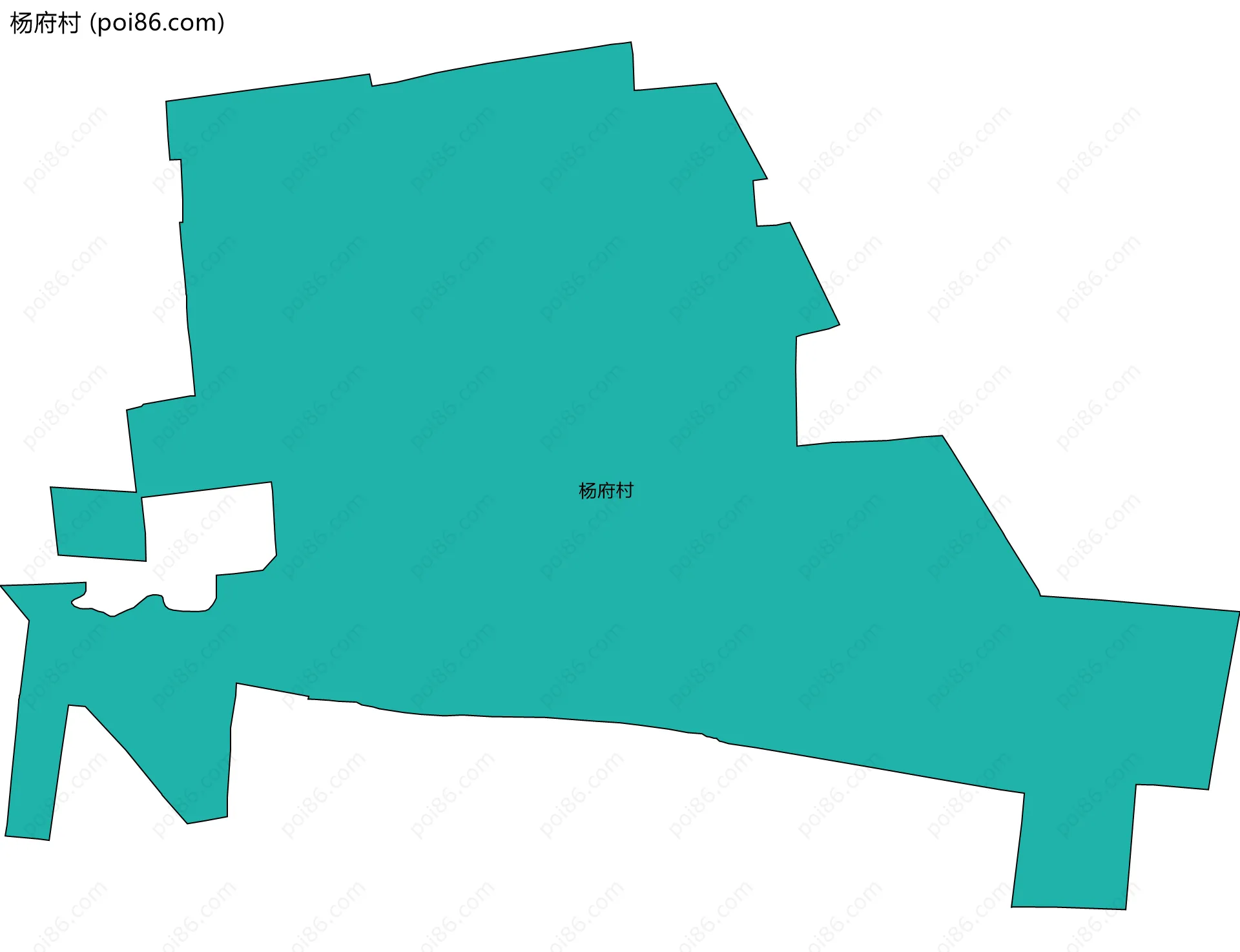 杨府村边界地图