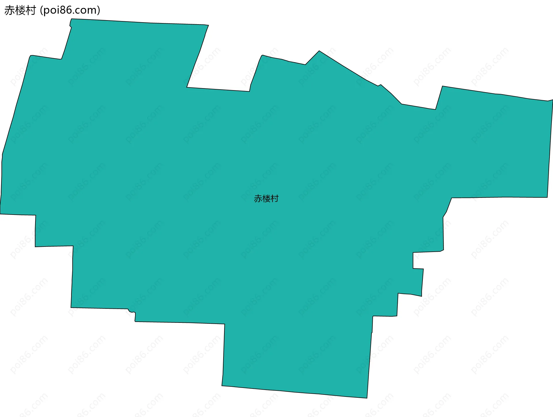 赤楼村边界地图