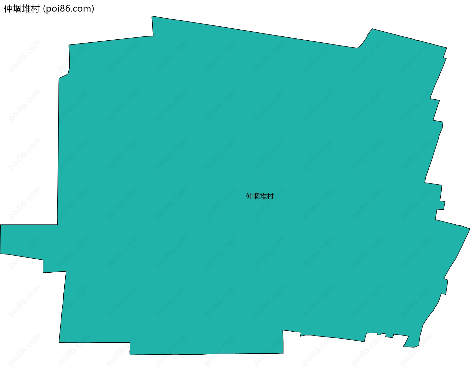 仲堌堆村边界地图